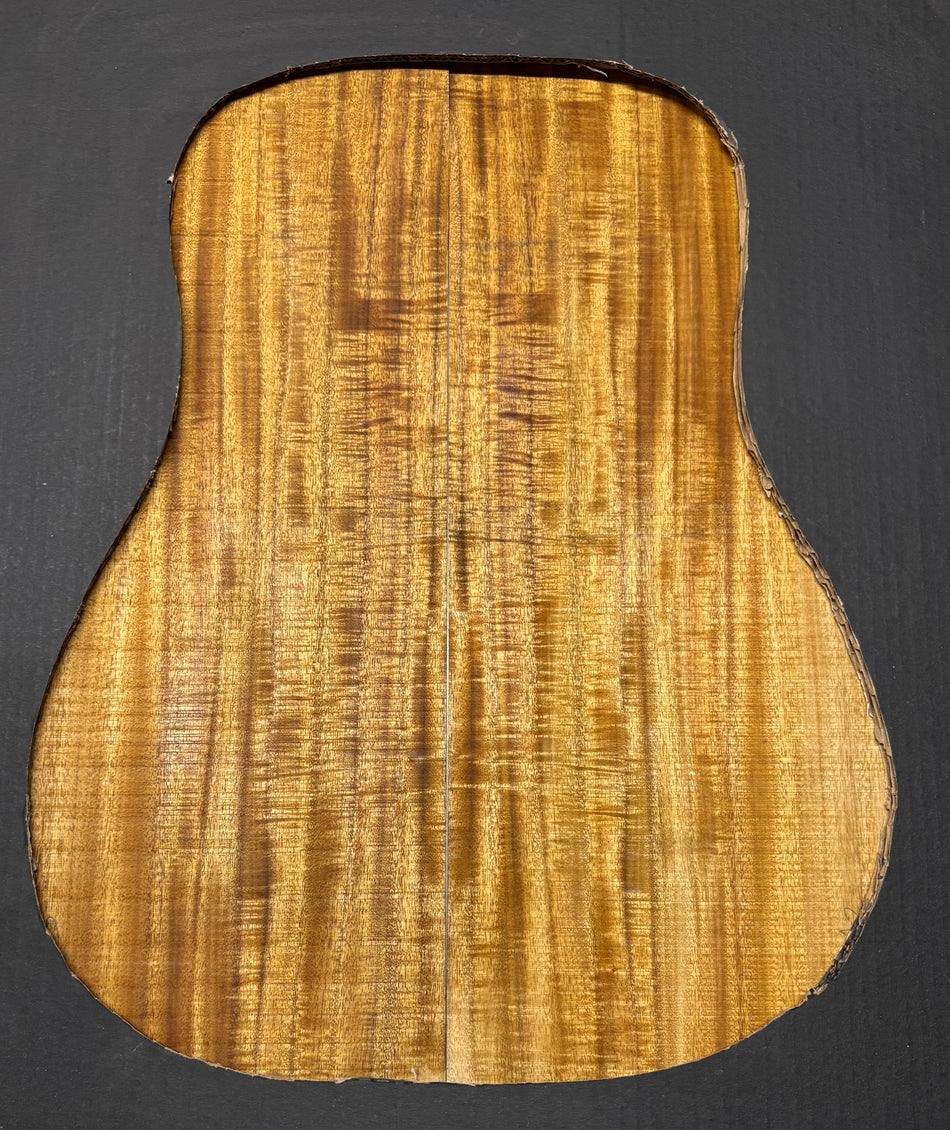 Golden Flame Acacia Dreadnought Guitar Back & Side Set #2031