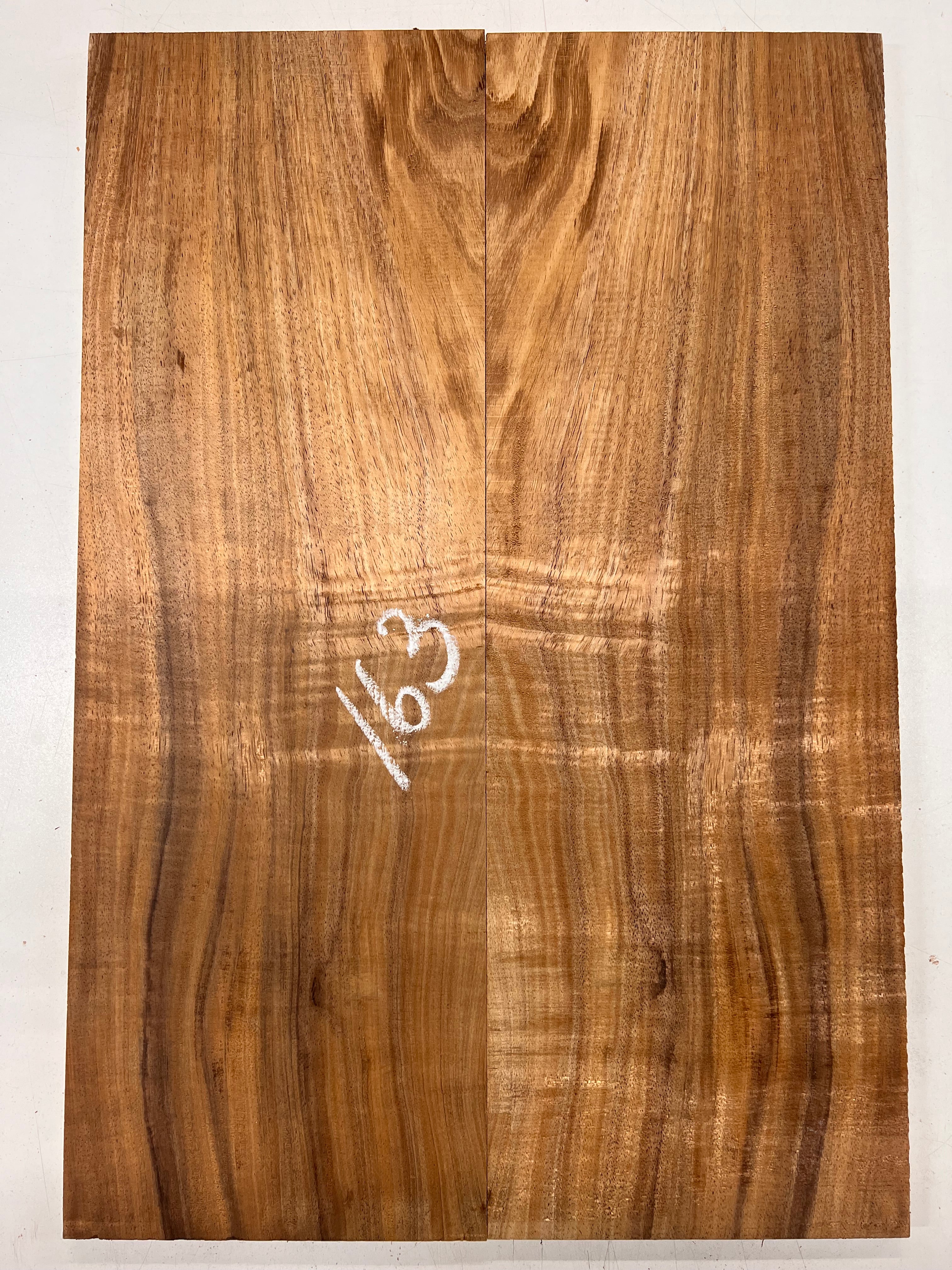 Curly Flame Hawaiian Koa Bookmatched Guitar Drop Tops 21" x 7-1/4" x 3/8" #163 - Exotic Wood Zone - Buy online Across USA 