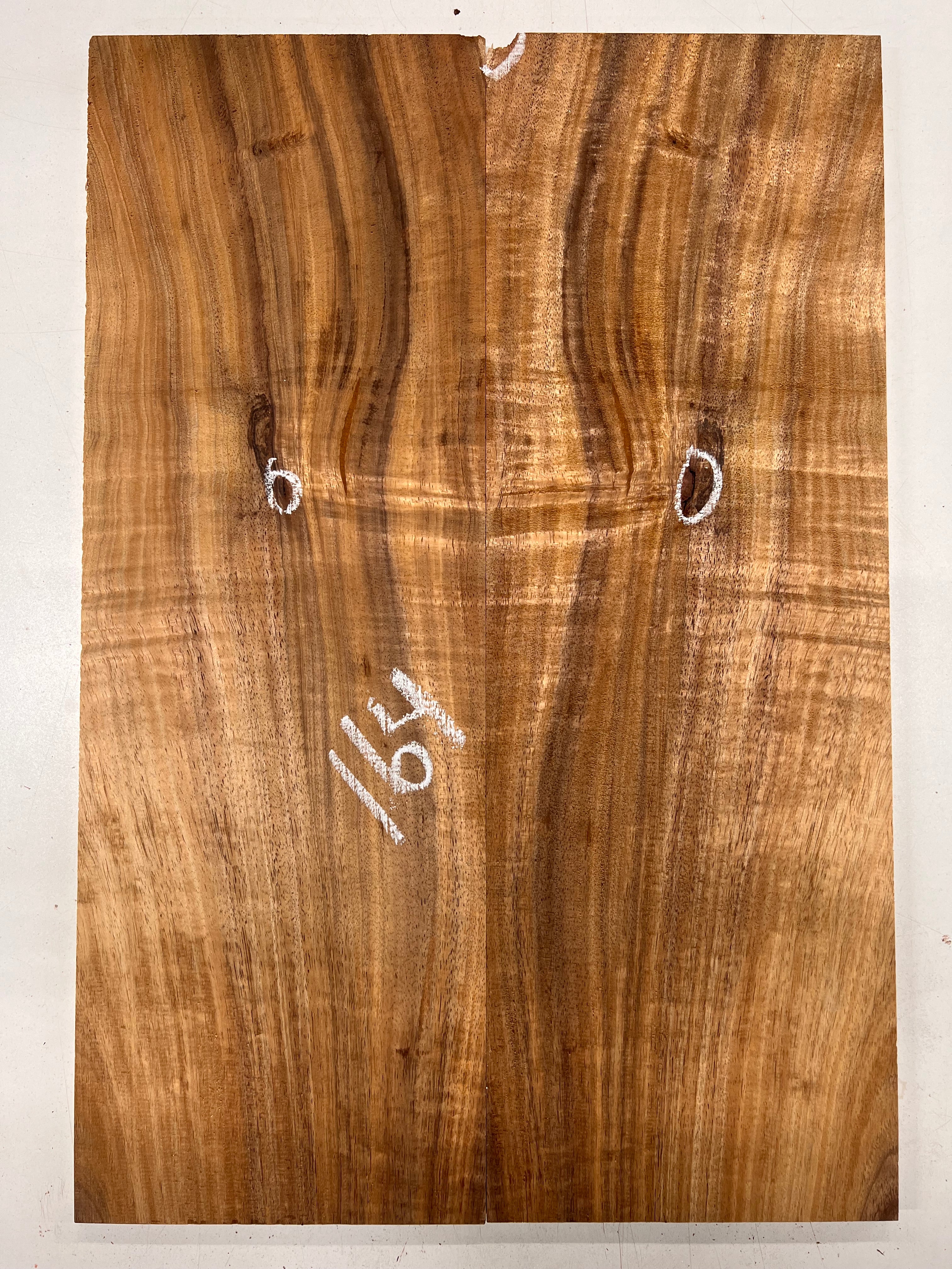 Curly Flame Hawaiian Koa Bookmatched Guitar Drop Tops 21" x 7-1/4" x 3/8" #164 - Exotic Wood Zone - Buy online Across USA 