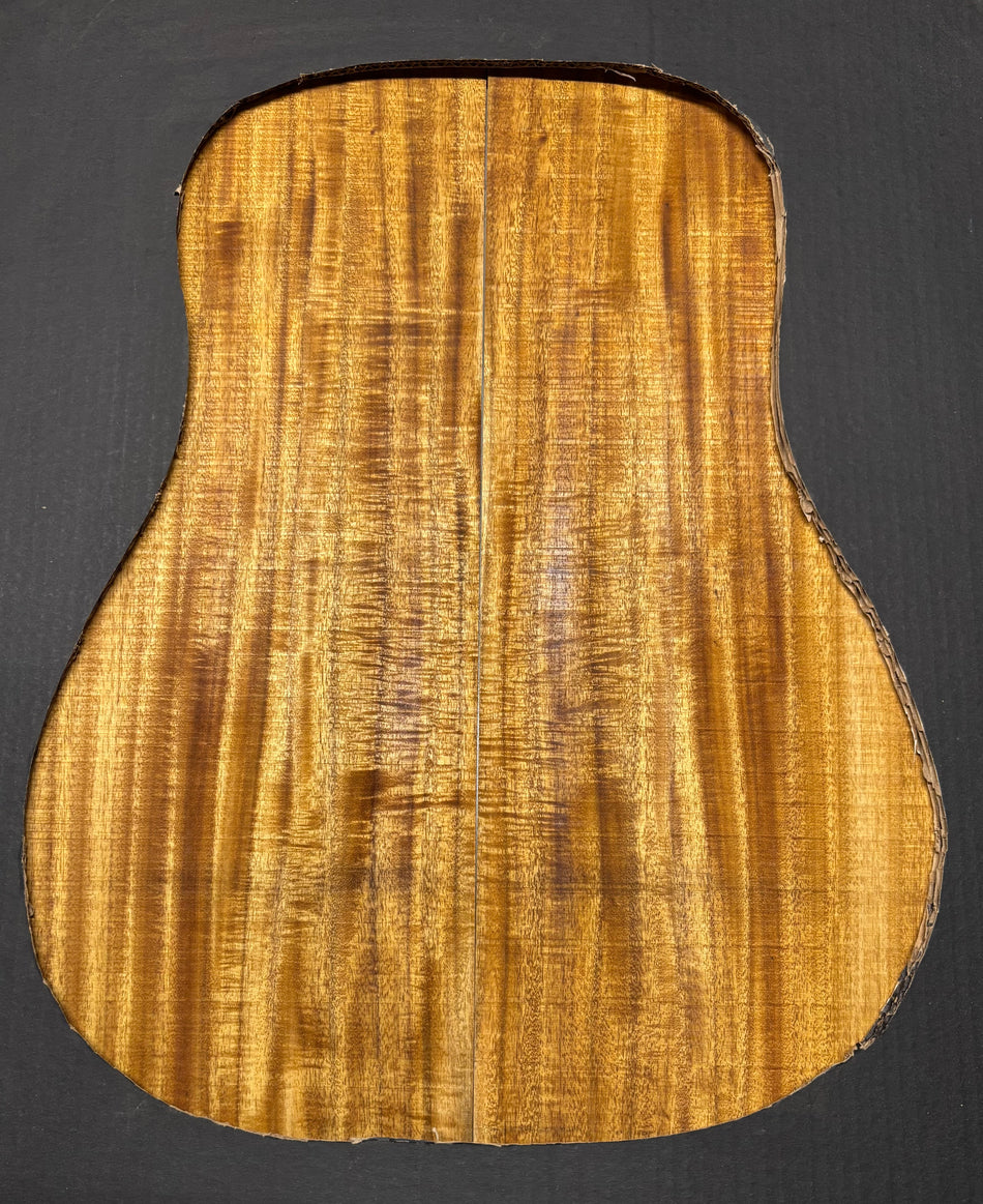 Golden Flame Acacia Dreadnought Guitar Back & Side Set #2033