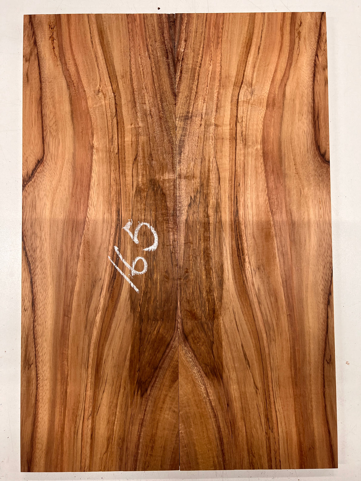 Curly Flame Hawaiian Koa Bookmatched Guitar Drop Tops 21" x 7-1/4" x 3/8" #165 - Exotic Wood Zone - Buy online Across USA 