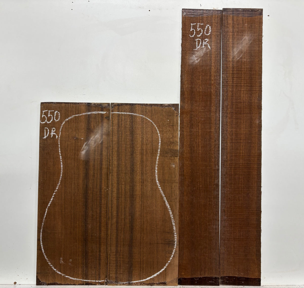 Indian Laurel Dreadnought Guitar Back and Side Set #550 - Exotic Wood Zone