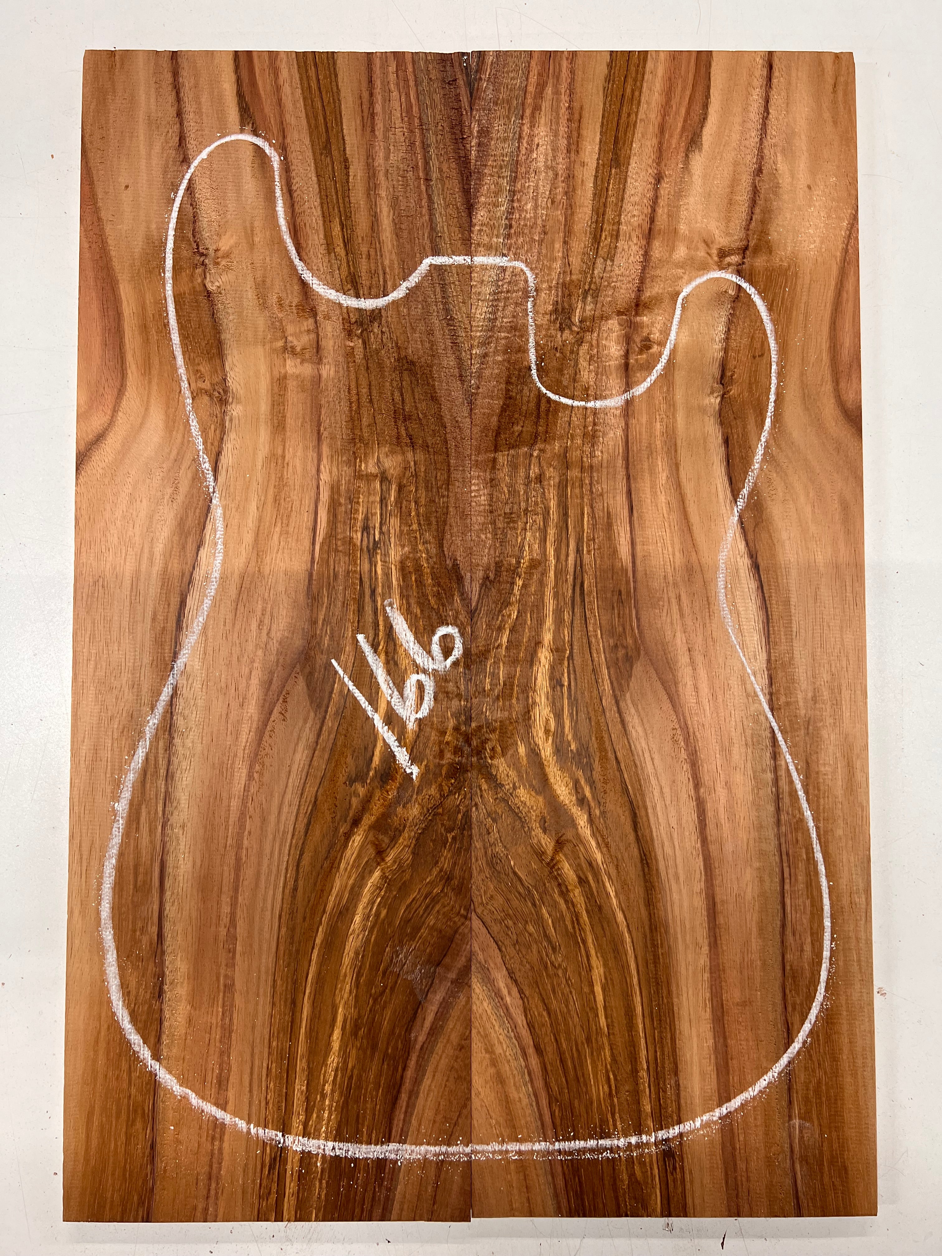 Curly Flame Hawaiian Koa Bookmatched Guitar Drop Tops 21" x 7-1/4" x 3/8" #166 - Exotic Wood Zone - Buy online Across USA 