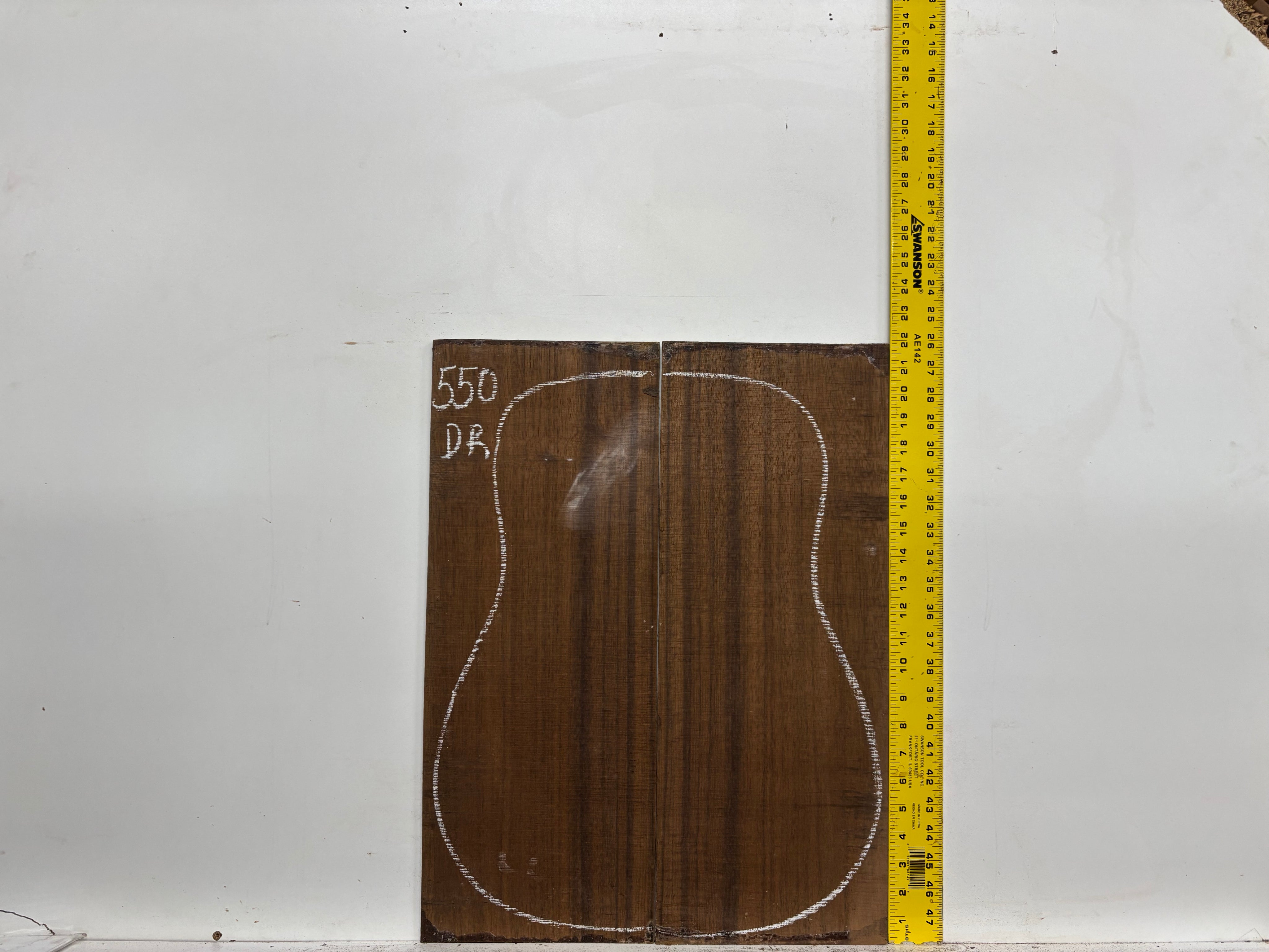 Indian Laurel Dreadnought Guitar Back and Side Set #550 - Exotic Wood Zone