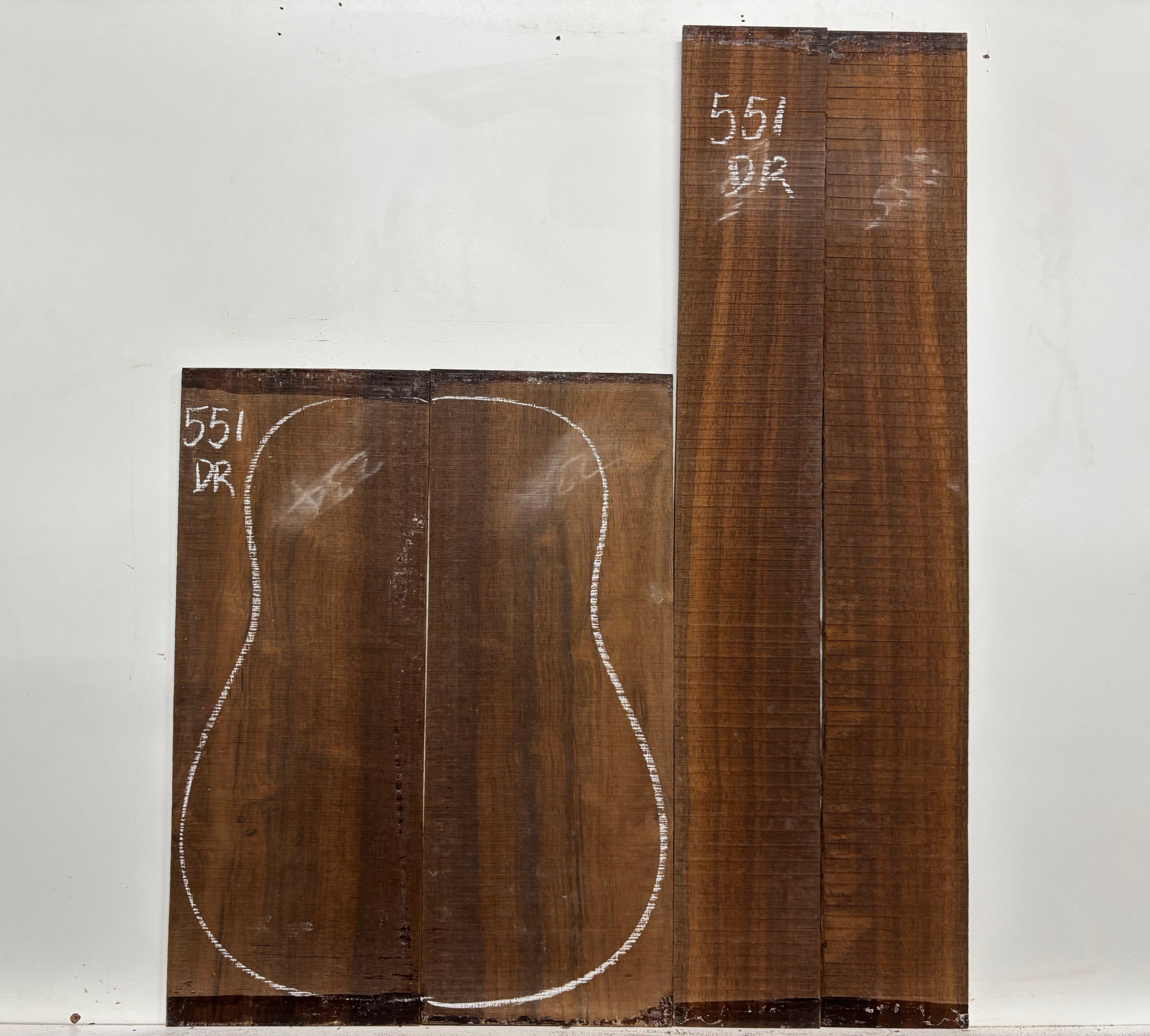Indian Laurel Dreadnought Guitar Back and Side Set #551 - Exotic Wood Zone