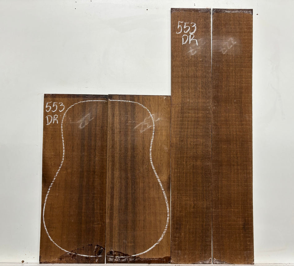 Indian Laurel Dreadnought Guitar Back and Side Set #553 - Exotic Wood Zone