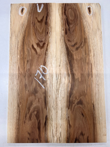 Curly Flame Hawaiian Koa Bookmatched Guitar Drop Tops 21" x 7-1/4" x 3/8" #170 - Exotic Wood Zone - Buy online Across USA 