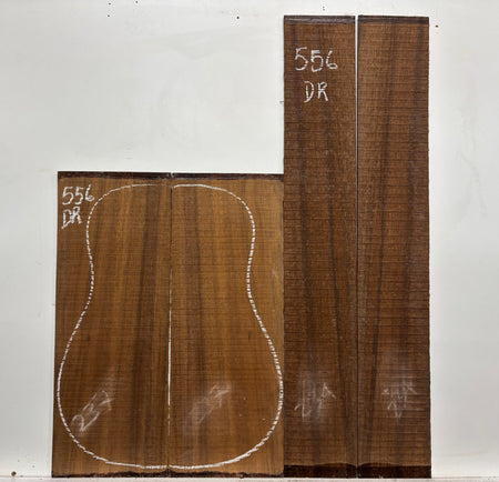 Indian Laurel Dreadnought Guitar Back and Side Set #556 - Exotic Wood Zone