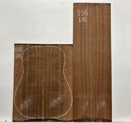 Indian Laurel Dreadnought Guitar Back and Side Set #558 - Exotic Wood Zone