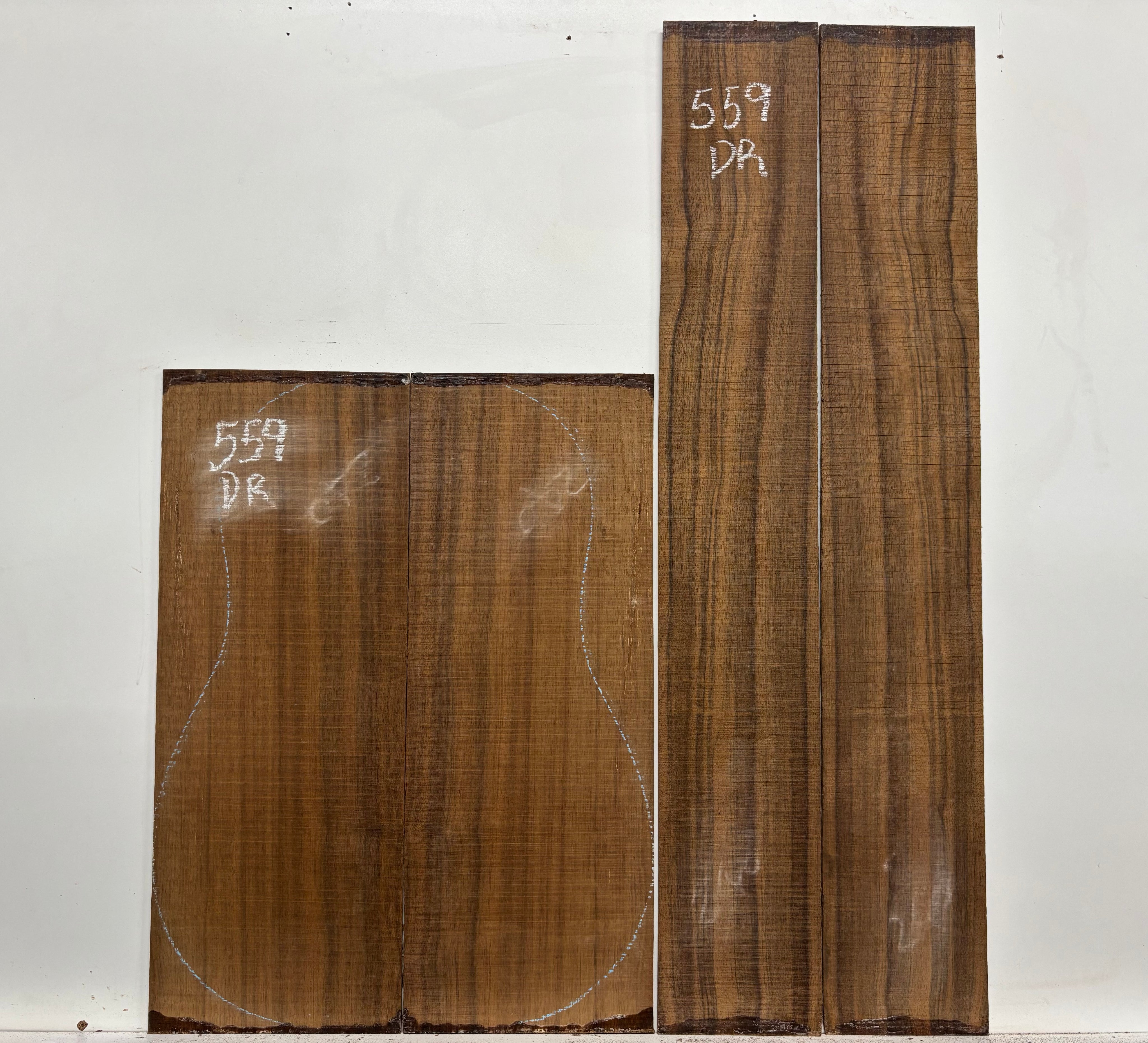 Indian Laurel Dreadnought Guitar Back and Side Set #559 - Exotic Wood Zone