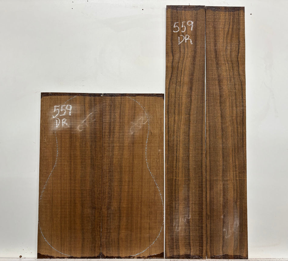 Indian Laurel Dreadnought Guitar Back and Side Set #559 - Exotic Wood Zone