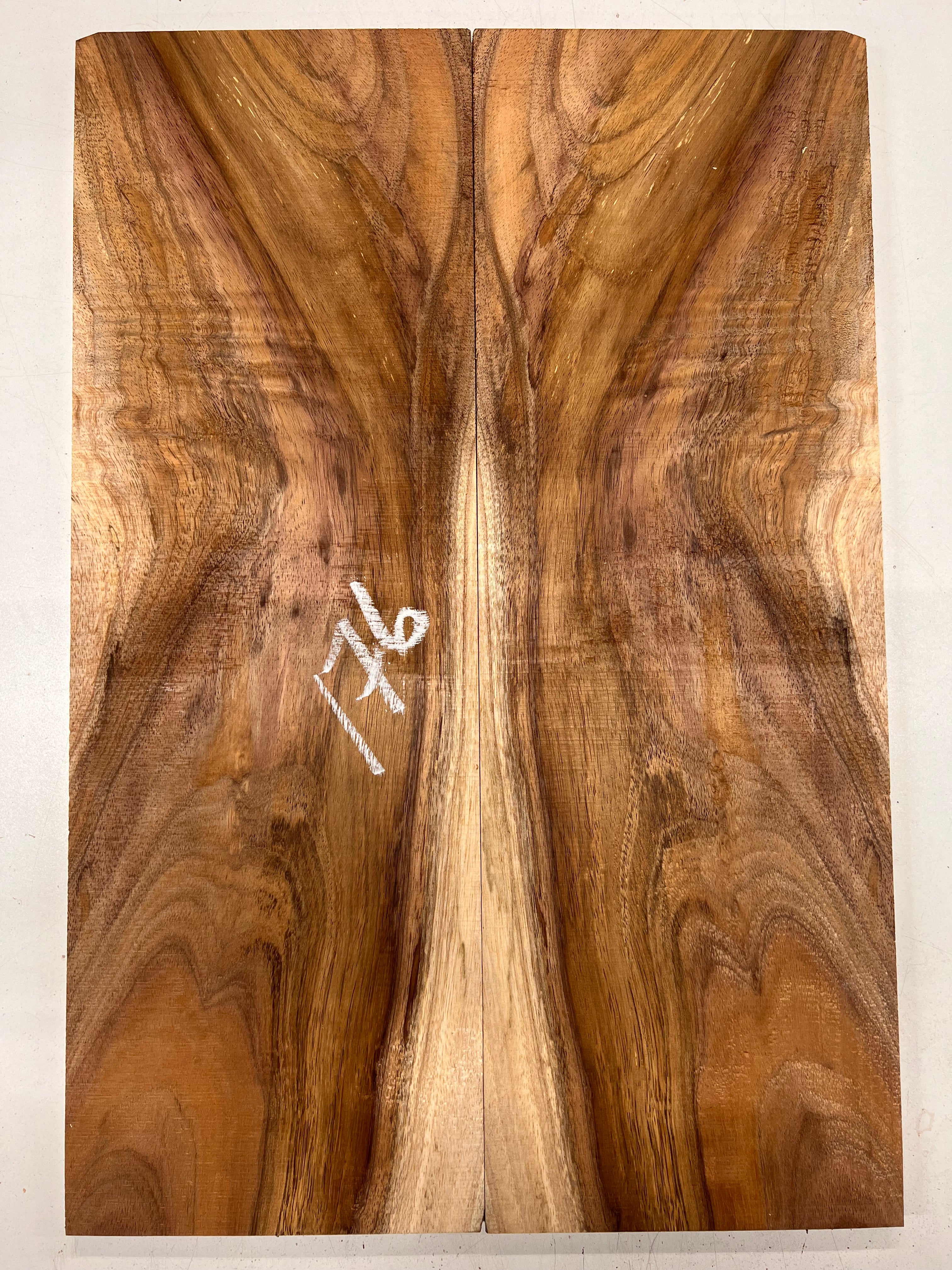 Curly Flame Hawaiian Koa Bookmatched Guitar Drop Tops 21" x 7-1/4" x 3/8" #176 - Exotic Wood Zone - Buy online Across USA 