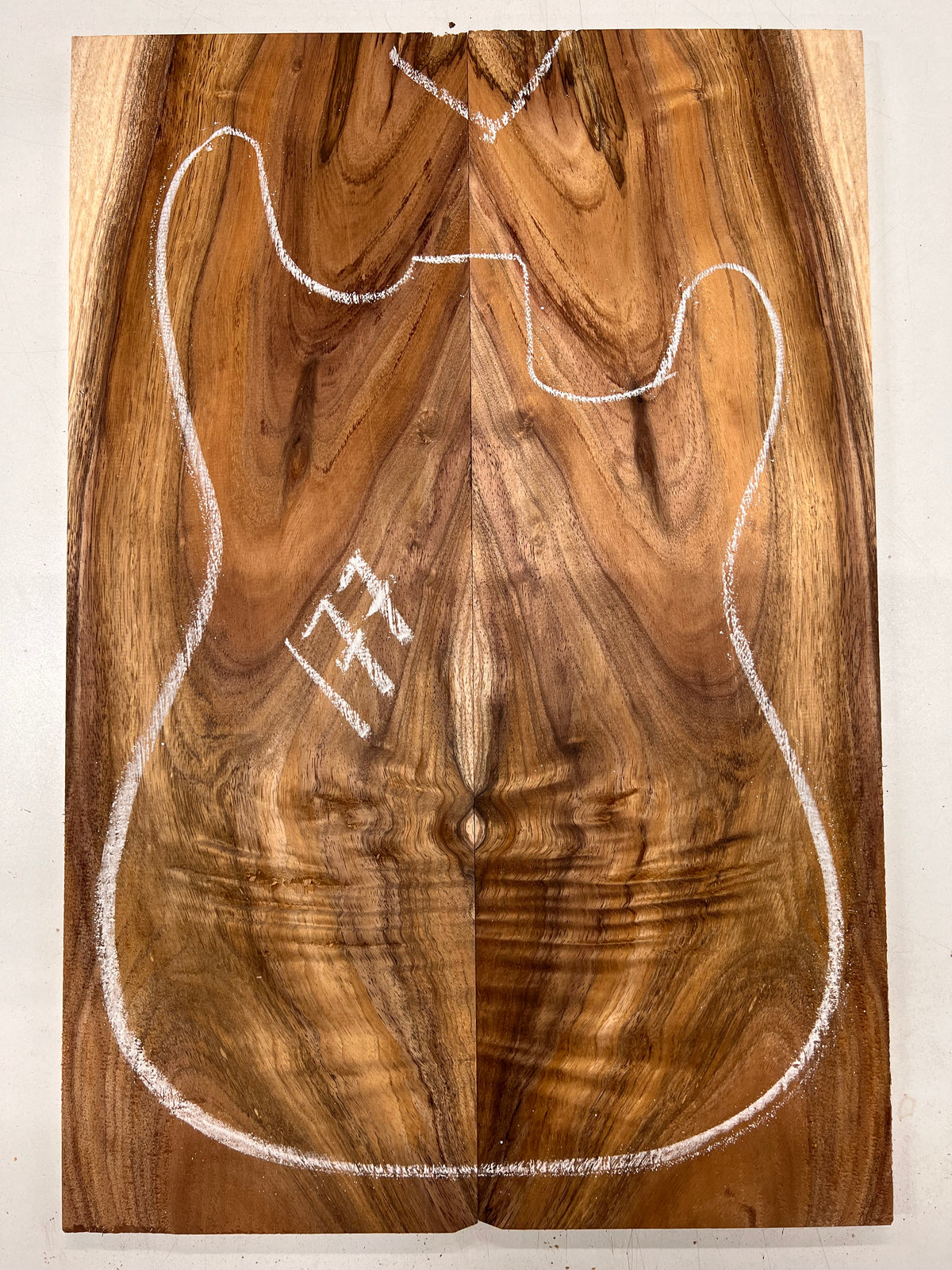 Curly Flame Hawaiian Koa Bookmatched Guitar Drop Tops 21" x 7-1/4" x 3/8" #177 - Exotic Wood Zone - Buy online Across USA 