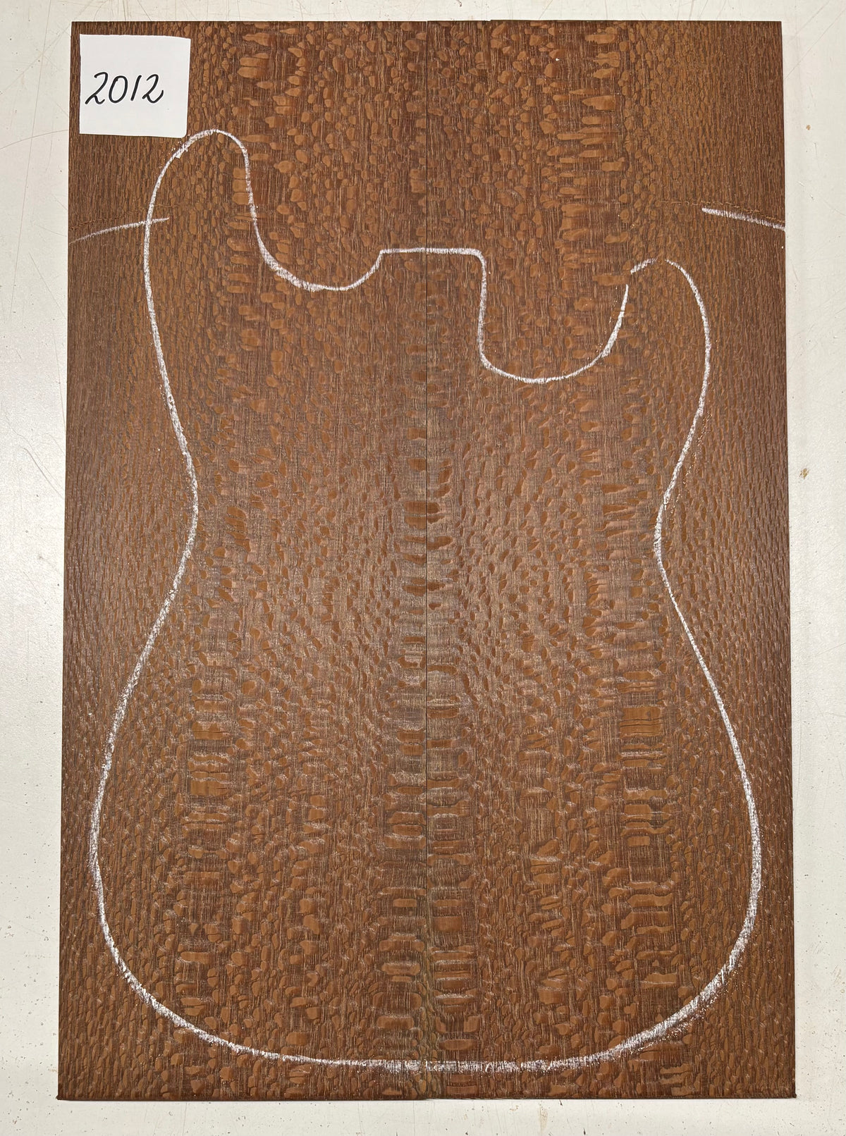 Leopardwood Guitar Drop Top - 21-1/4" x 7-1/8" x 3/8" #2012 Exotic Wood Zone 