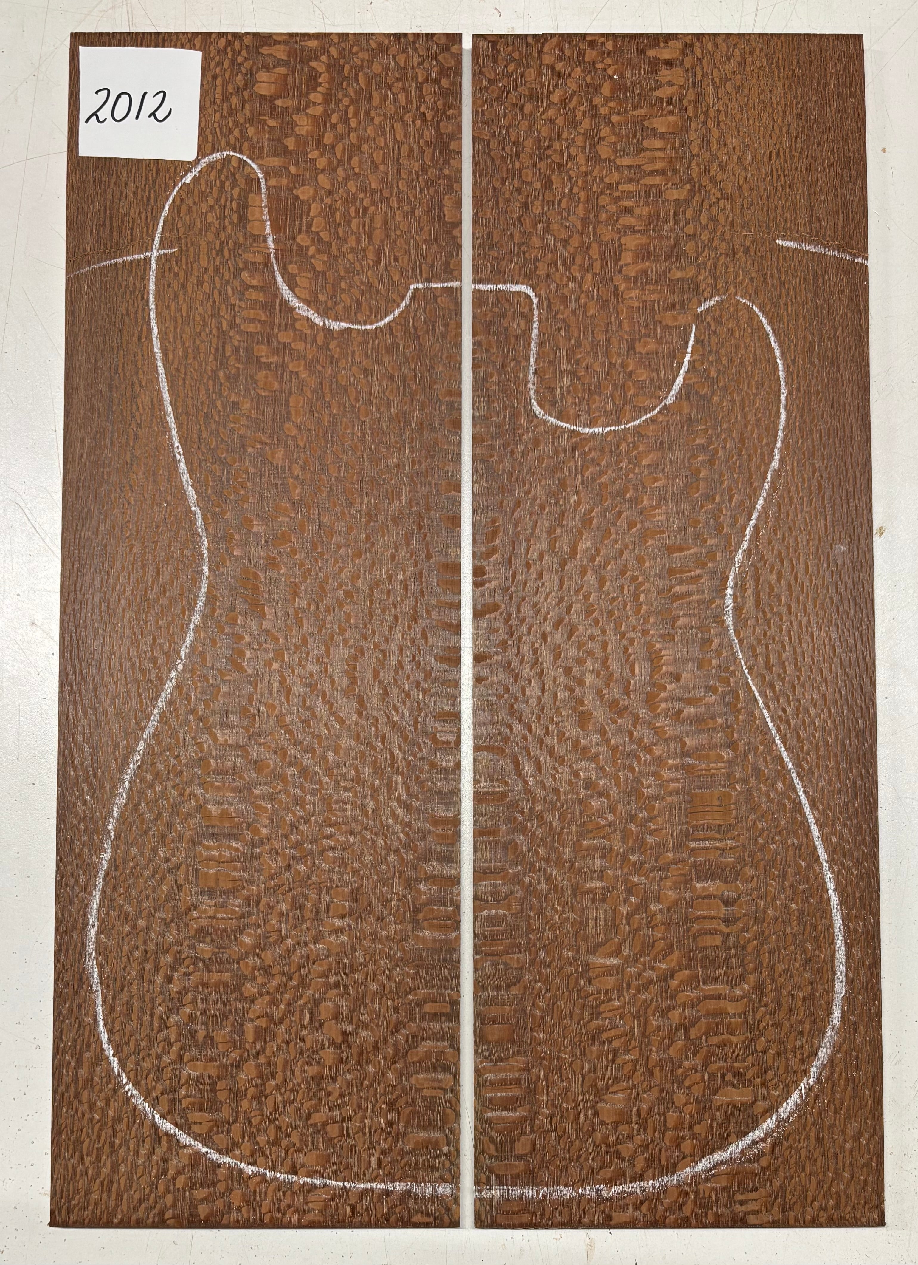 Leopardwood Guitar Drop Top - 21-1/4" x 7-1/8" x 3/8" #2012 Exotic Wood Zone 