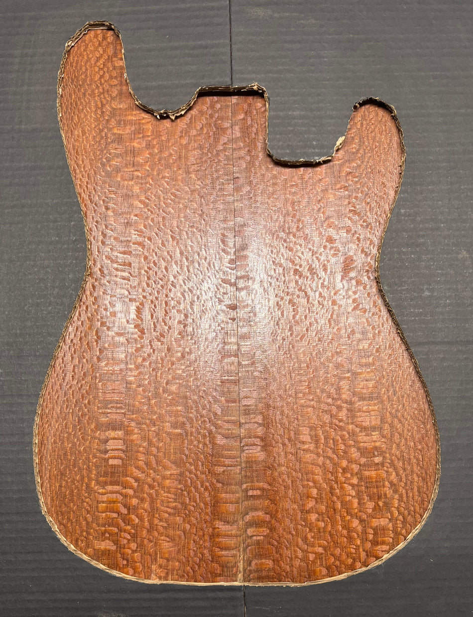 Leopardwood Guitar Drop Top - 21-1/4" x 7-1/8" x 3/8" #2012 Exotic Wood Zone 