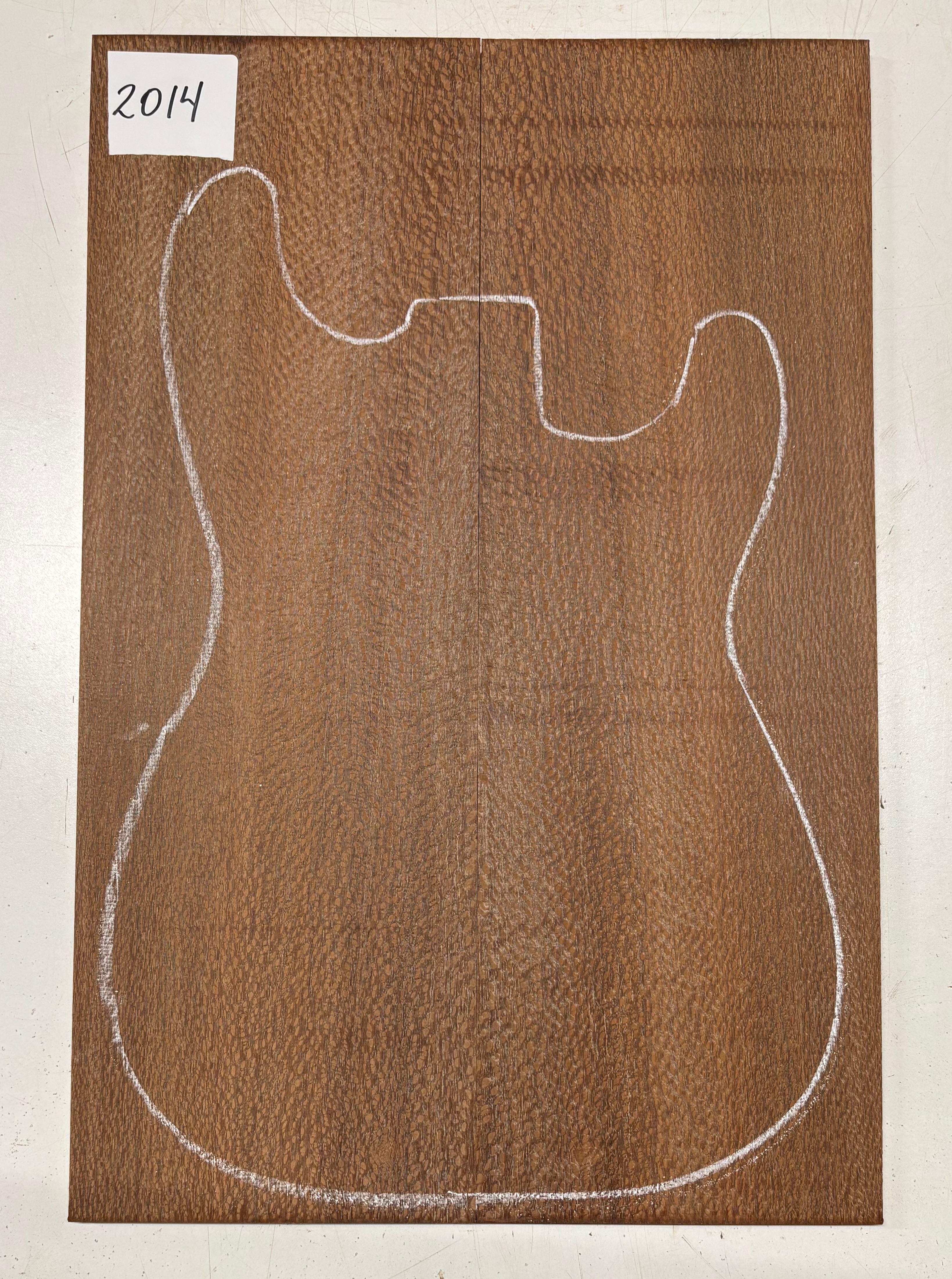 Leopardwood Guitar Drop Top - 21-1/4" x 7-1/8" x 3/8" #2014 Exotic Wood Zone 