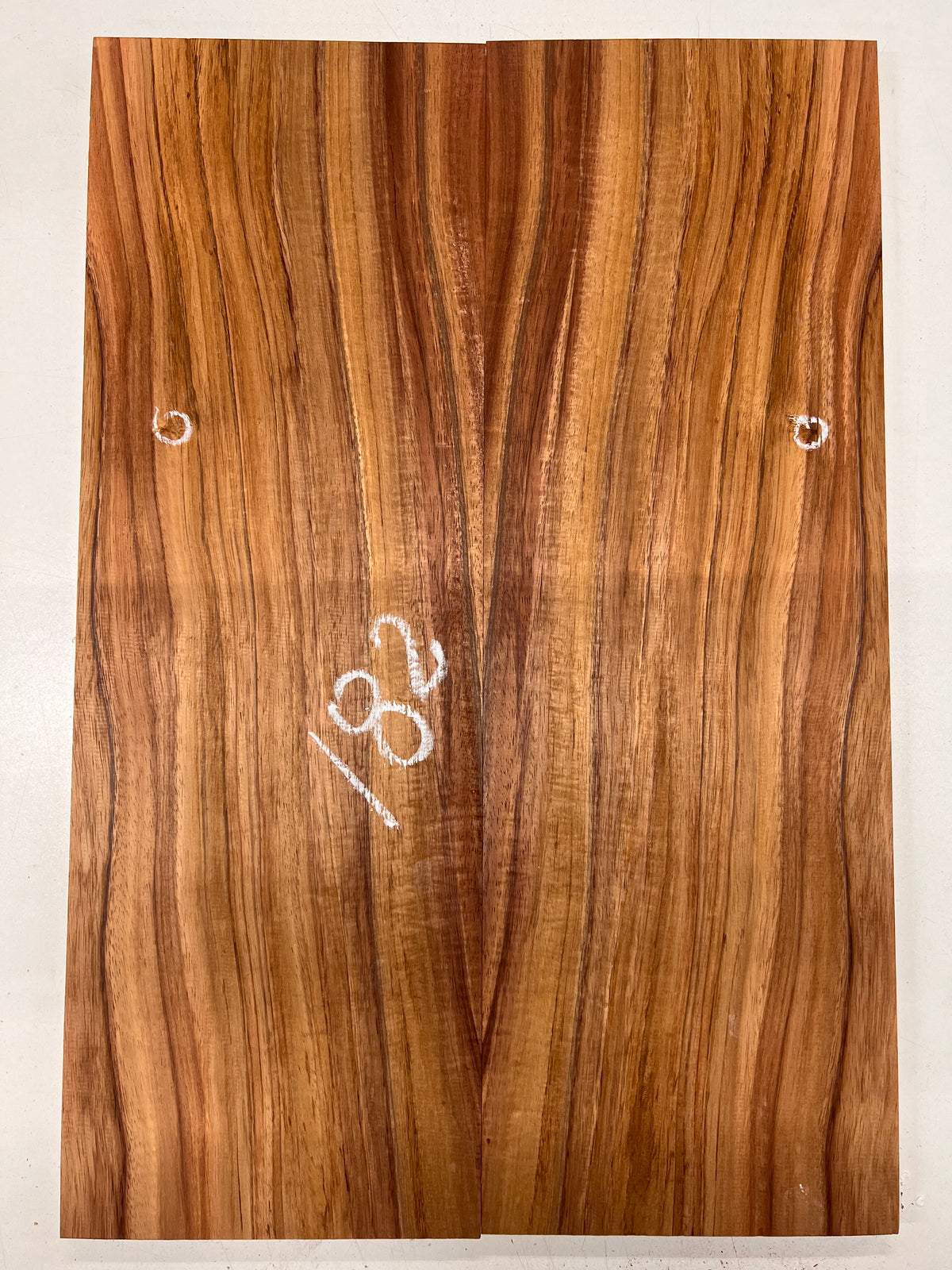 Curly Flame Hawaiian Koa Bookmatched Guitar Drop Tops 21" x 7-1/4" x 3/8" #182 - Exotic Wood Zone - Buy online Across USA 