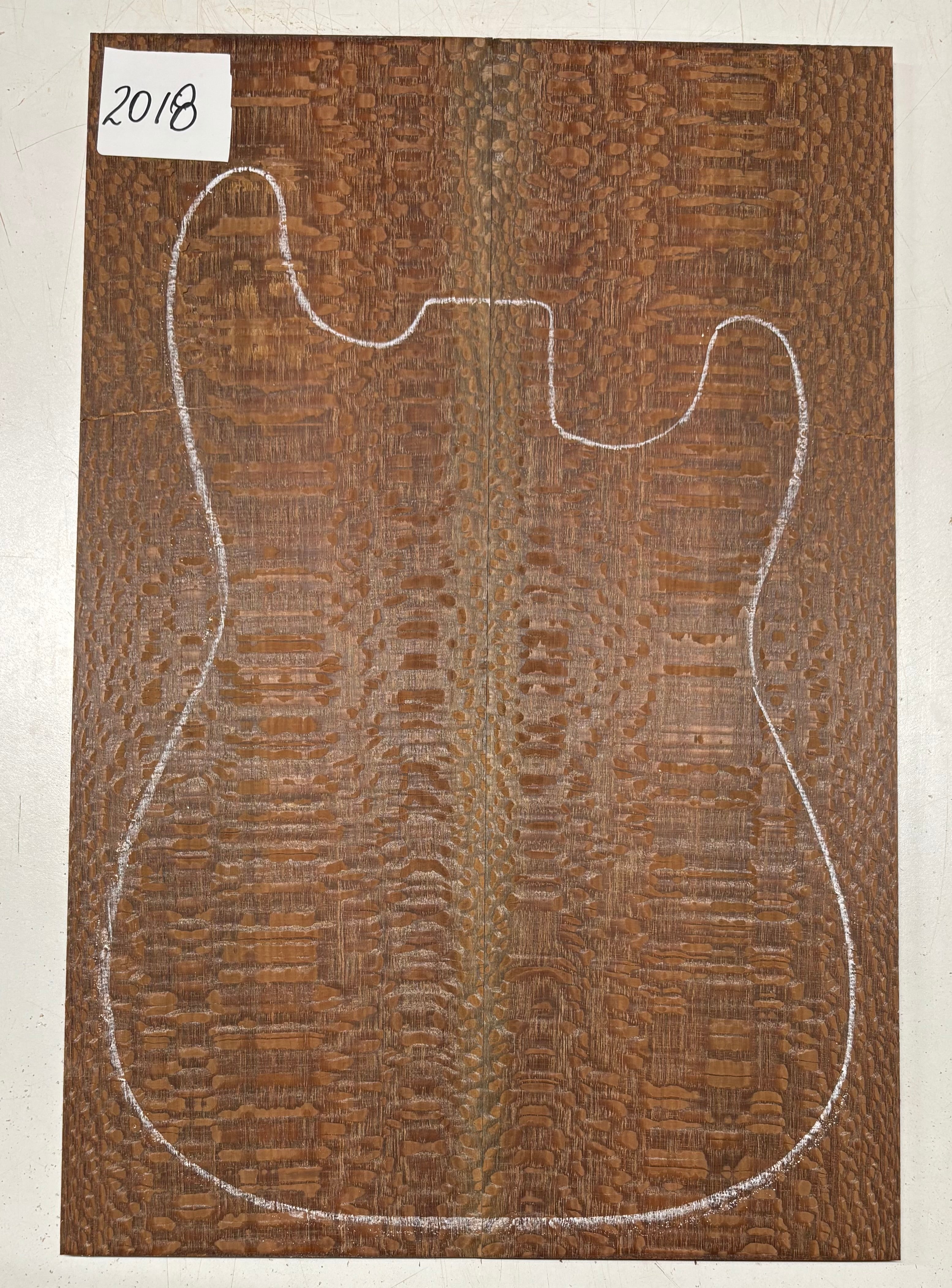 Leopardwood Guitar Drop Top - 21-1/4" x 7-1/8" x 3/8" #2018 Exotic Wood Zone 