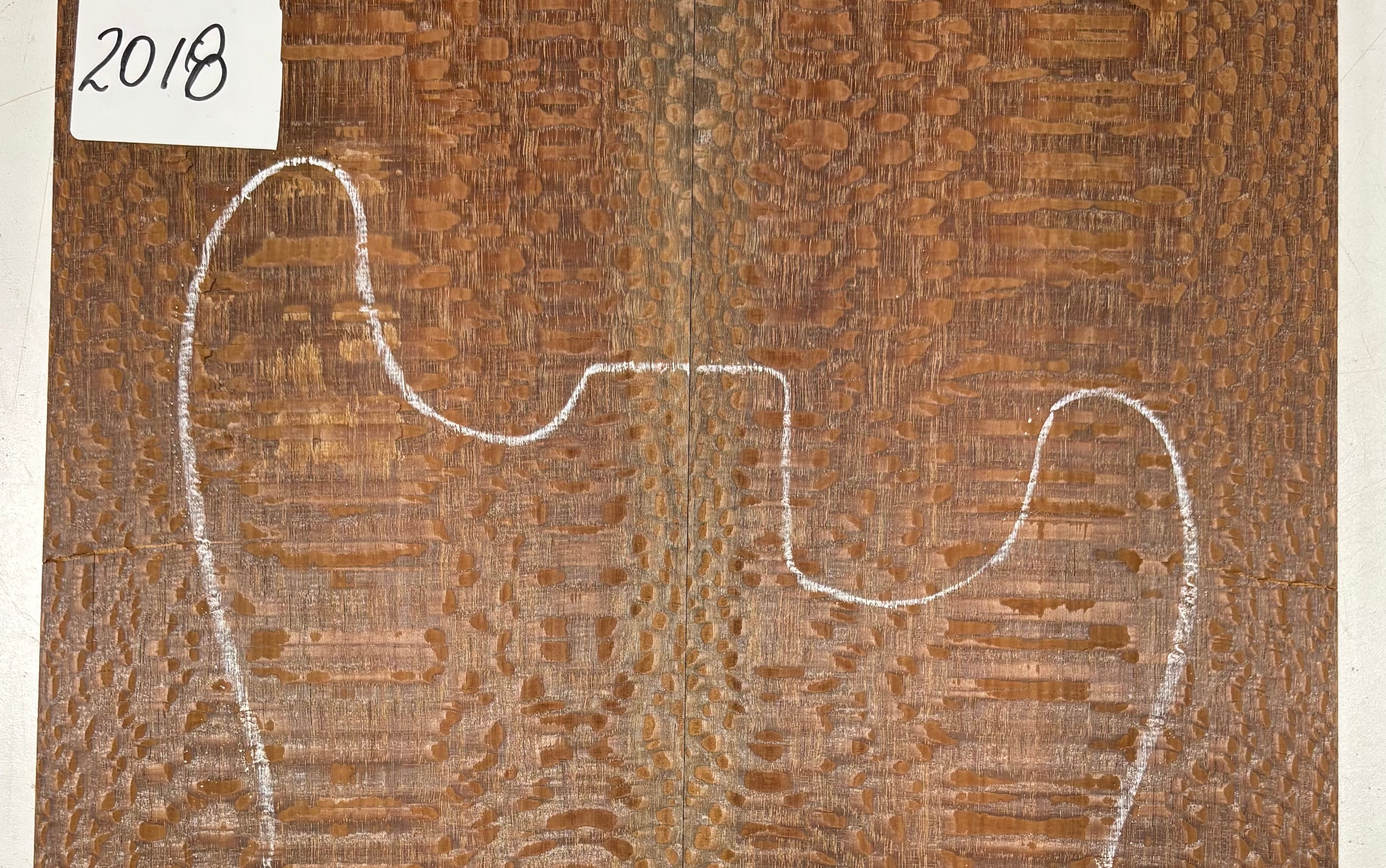 Leopardwood Guitar Drop Top - 21-1/4" x 7-1/8" x 3/8" #2018 Exotic Wood Zone 