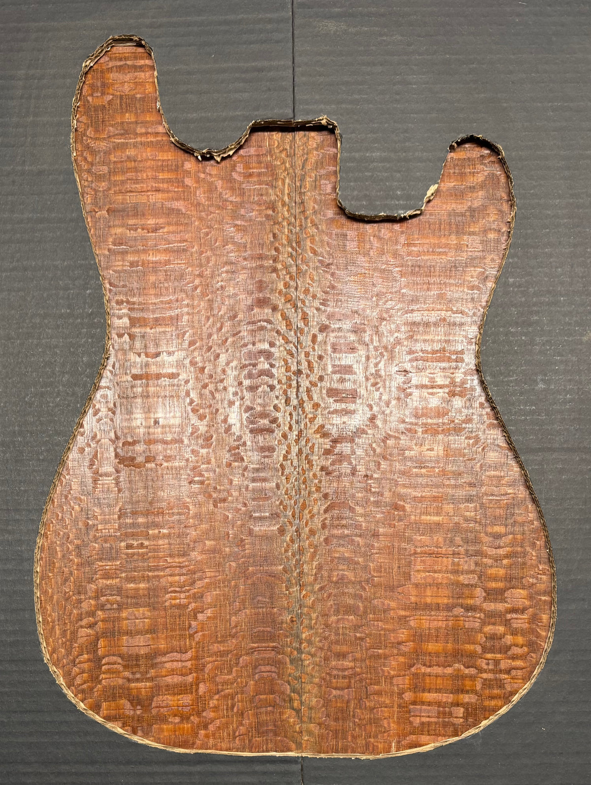 Leopardwood Guitar Drop Top - 21-1/4" x 7-1/8" x 3/8" #2018 Exotic Wood Zone 