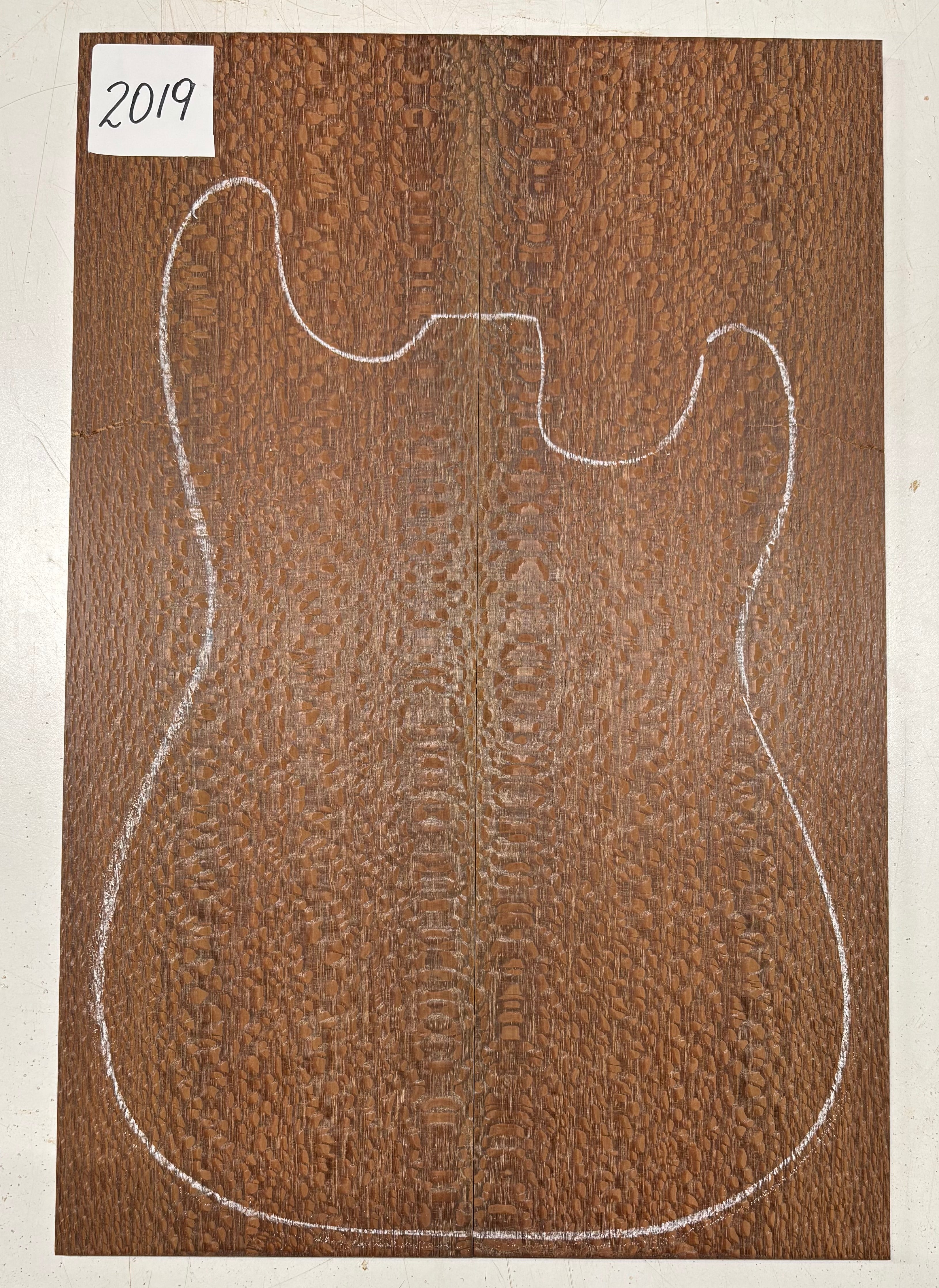 Leopardwood Guitar Drop Top - 21-1/4" x 7-1/8" x 3/8" #2019 Exotic Wood Zone 