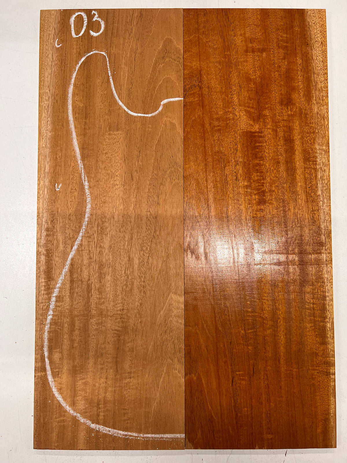 Beautiful Flame Honduran Mahogany Guitar Drop Tops 21" x 7" x 1/4" #03 - Exotic Wood Zone - Buy online Across USA 