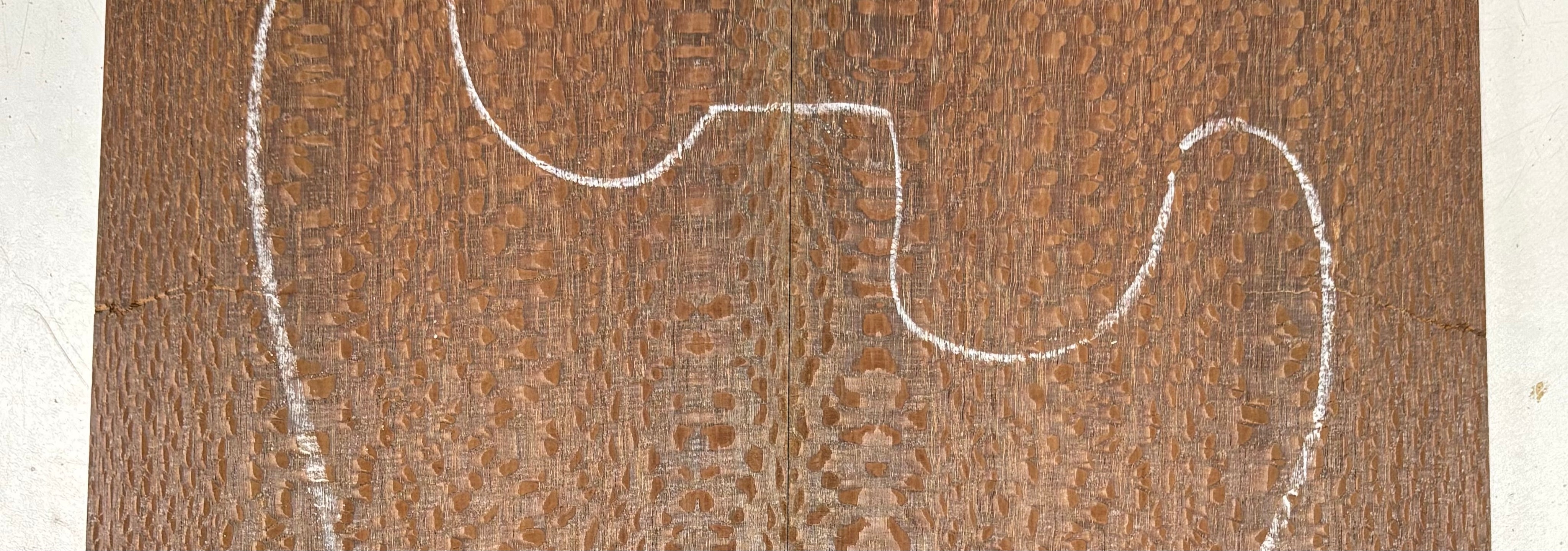 Leopardwood Guitar Drop Top - 21-1/4" x 7-1/8" x 3/8" #2019 Exotic Wood Zone 