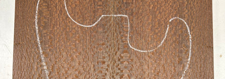 Leopardwood Guitar Drop Top - 21-1/4" x 7-1/8" x 3/8" #2019 Exotic Wood Zone 
