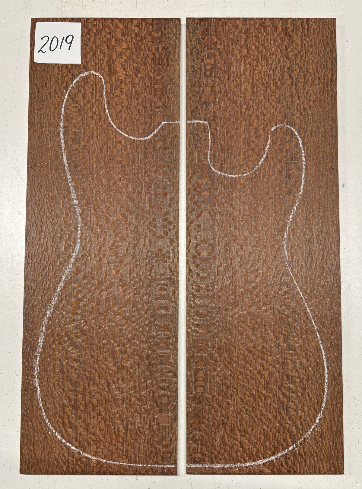 Leopardwood Guitar Drop Top - 21-1/4" x 7-1/8" x 3/8" #2019 Exotic Wood Zone 