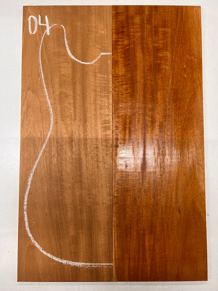 Beautiful Flame Honduran Mahogany Guitar Drop Tops 21" x 7" x 1/4" #04 - Exotic Wood Zone - Buy online Across USA 