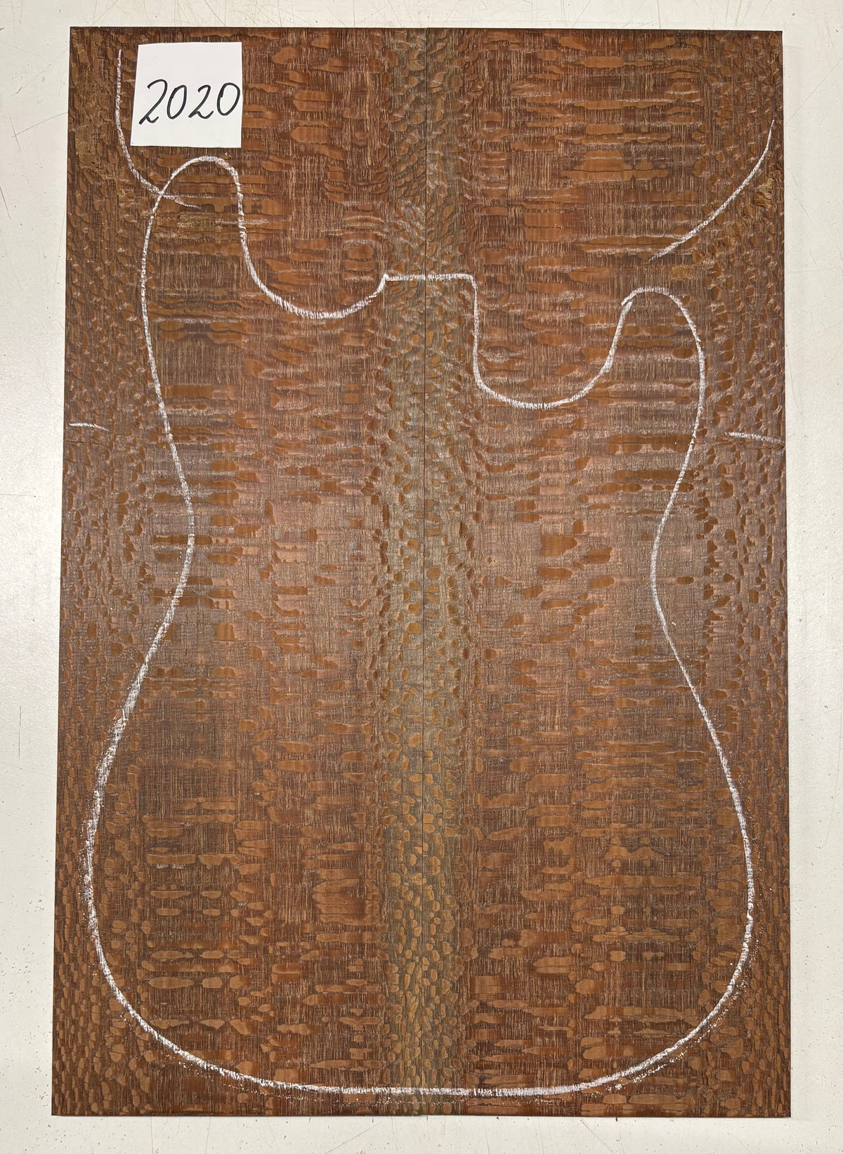 Leopardwood Guitar Drop Top - 21-1/4" x 7-1/8" x 3/8" #2020 Exotic Wood Zone 