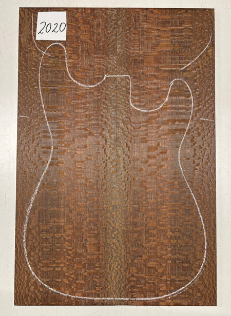 Leopardwood Guitar Drop Top - 21-1/4" x 7-1/8" x 3/8" #2020 Exotic Wood Zone 