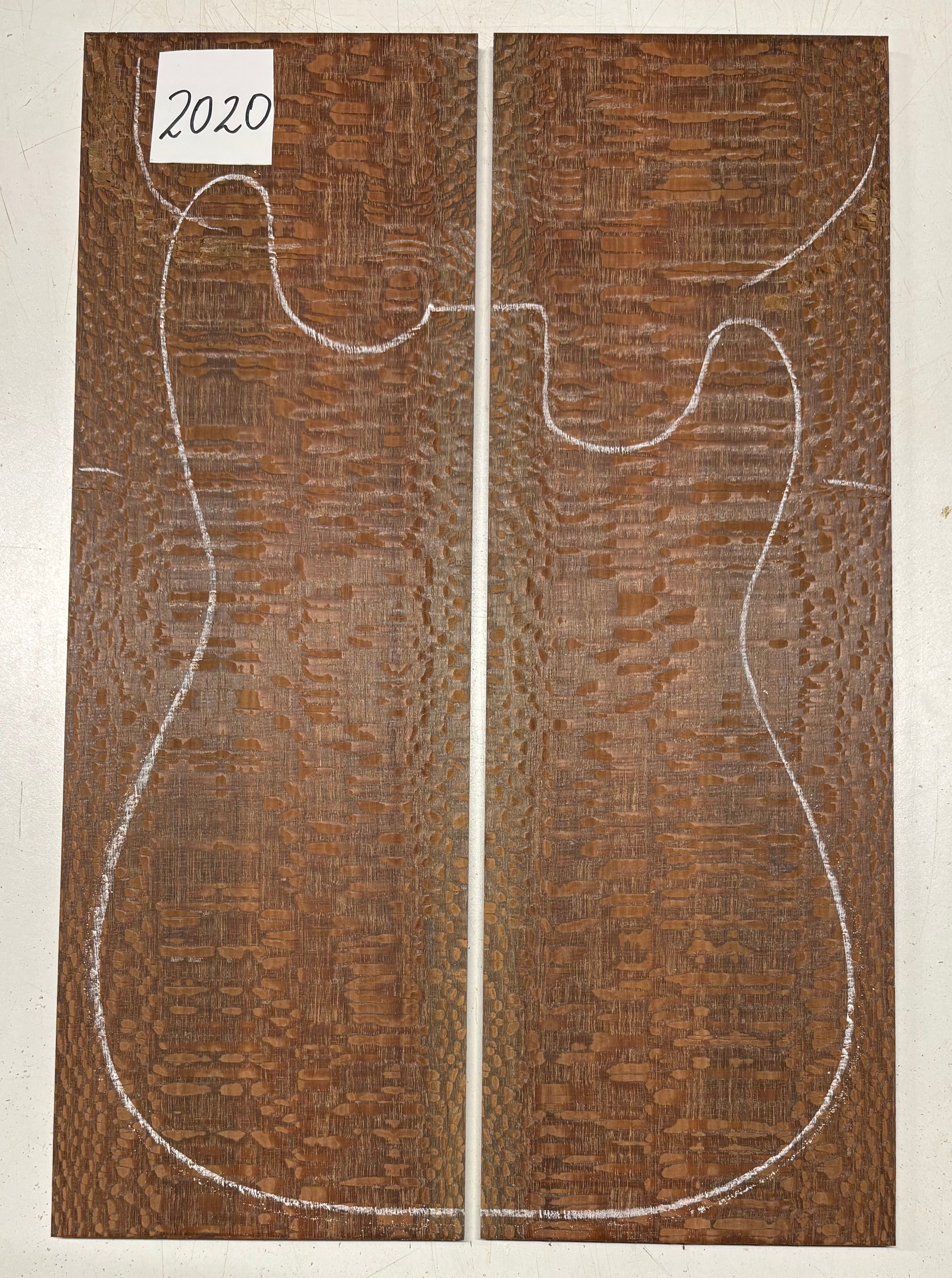 Leopardwood Guitar Drop Top - 21-1/4" x 7-1/8" x 3/8" #2020 Exotic Wood Zone 