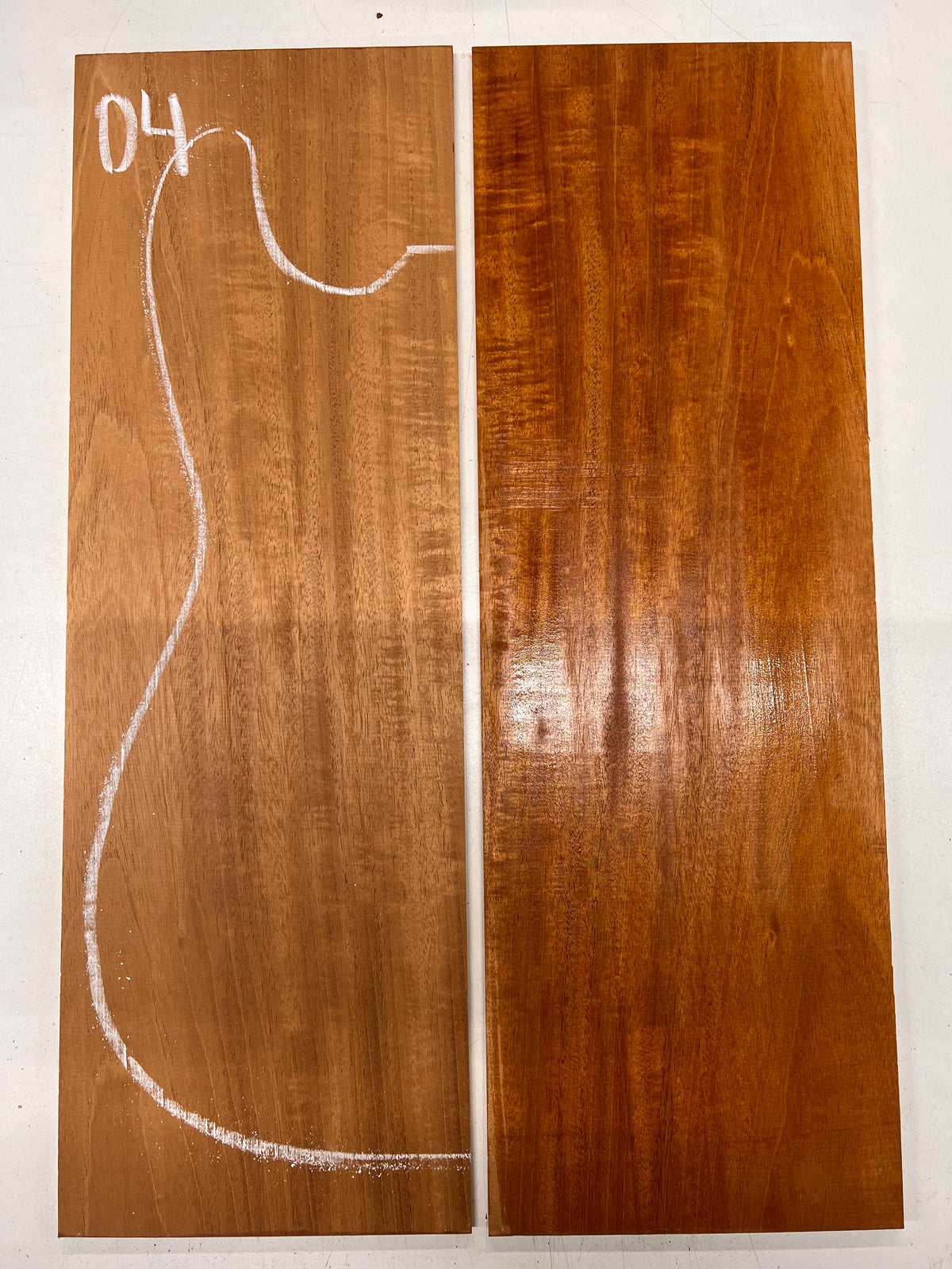 Beautiful Flame Honduran Mahogany Guitar Drop Tops 21" x 7" x 1/4" #04 - Exotic Wood Zone - Buy online Across USA 