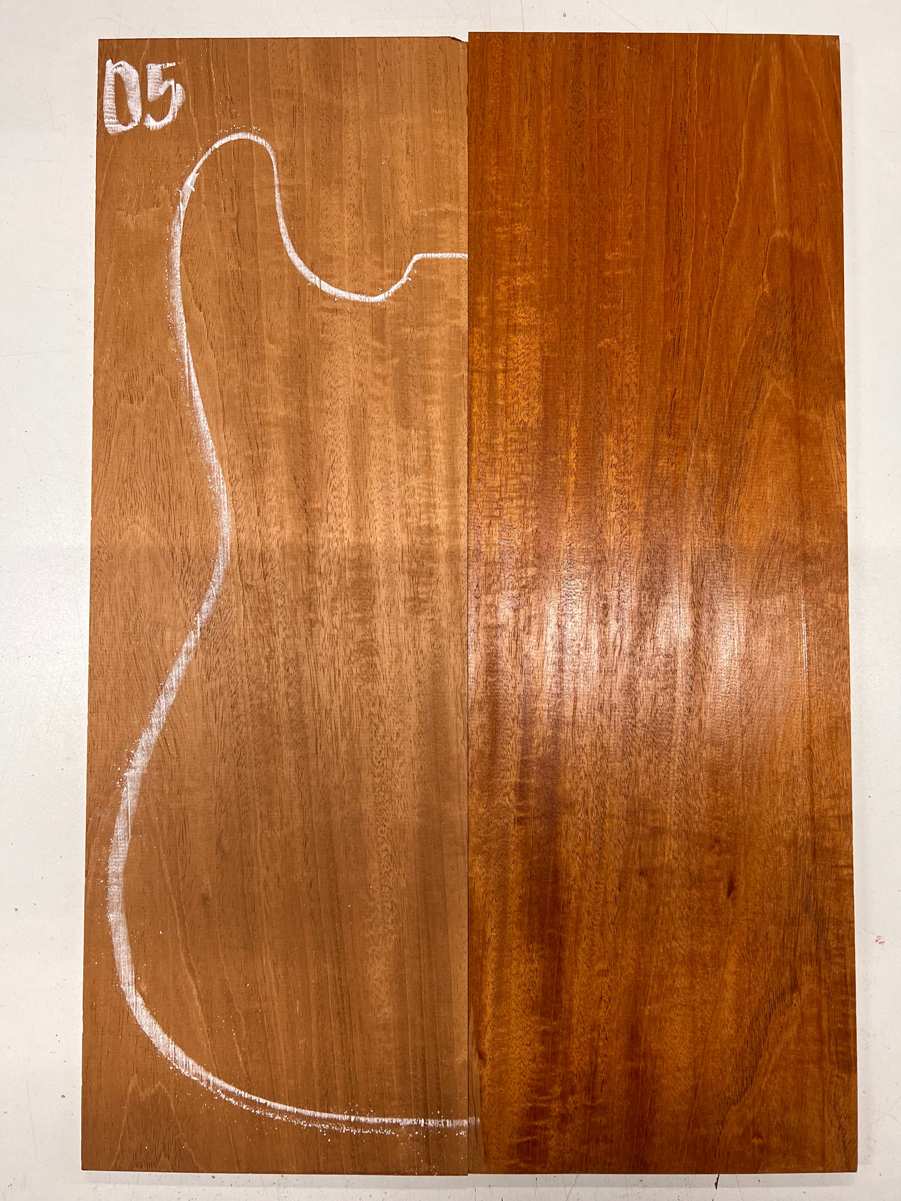 Beautiful Flame Honduran Mahogany Guitar Drop Tops 21" x 7" x 1/4" #05 - Exotic Wood Zone - Buy online Across USA 