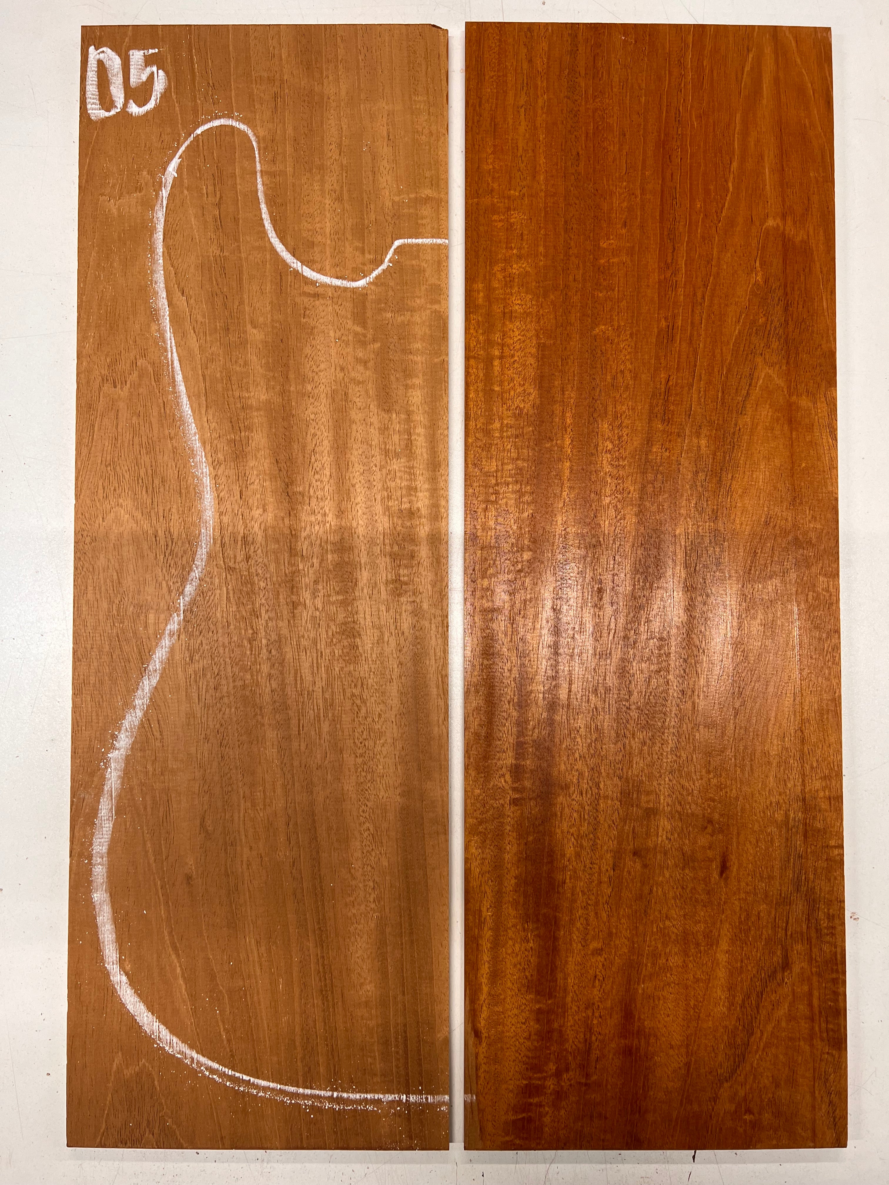 Beautiful Flame Honduran Mahogany Guitar Drop Tops 21" x 7" x 1/4" #05 - Exotic Wood Zone - Buy online Across USA 