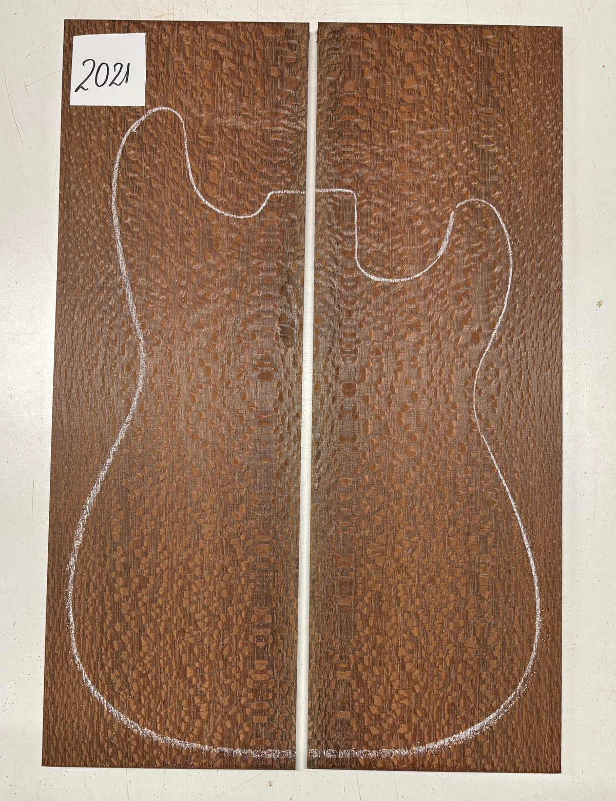 Leopardwood Guitar Drop Top - 21-1/4" x 7-1/8" x 3/8" #2021 Exotic Wood Zone 