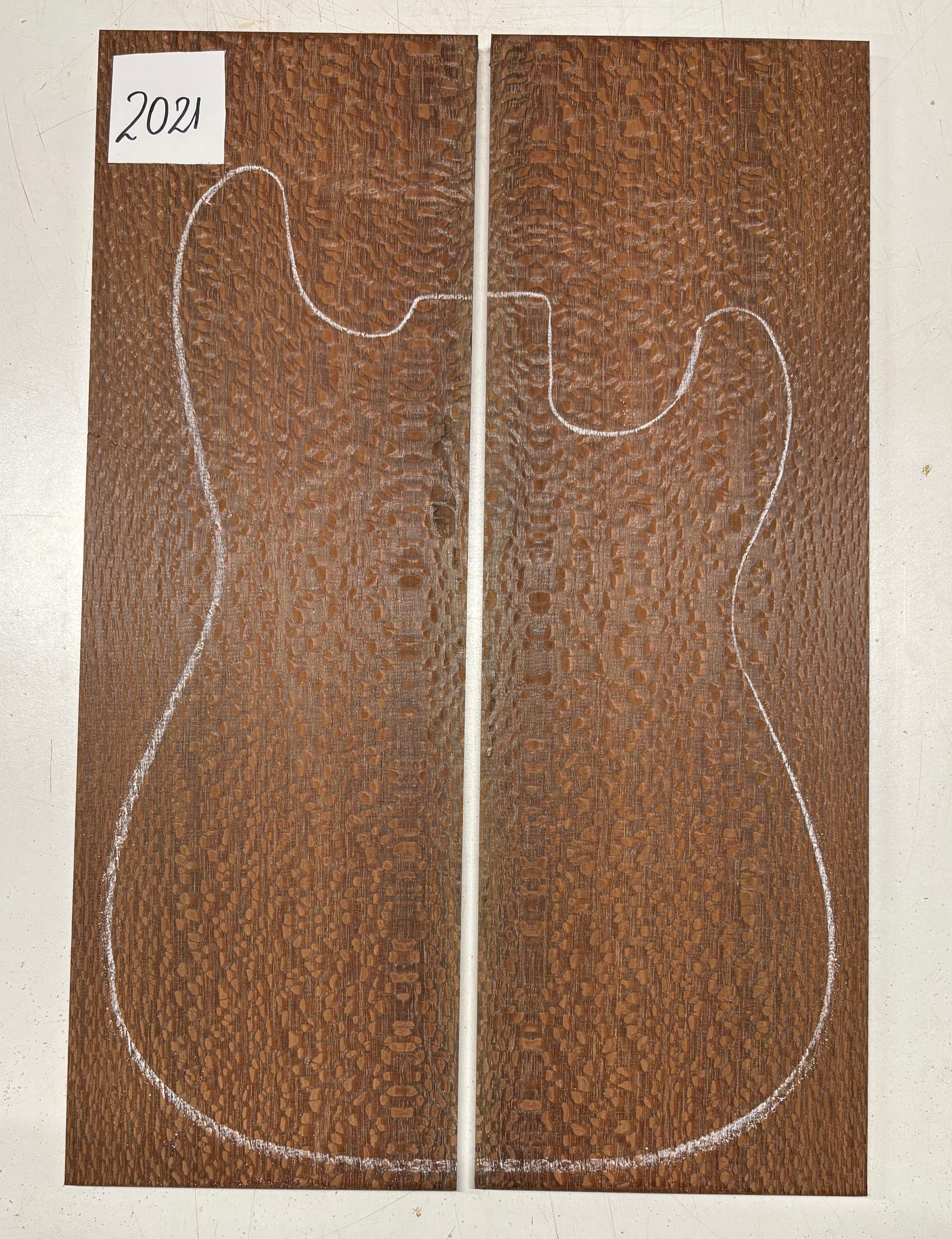 Leopardwood Guitar Drop Top - 21-1/4" x 7-1/8" x 3/8" #2021 Exotic Wood Zone 