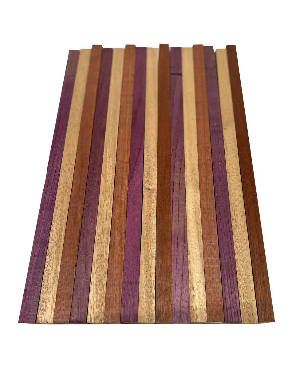 Combo of 15 , 3/4" Lumber Boards | Cutting Board Blocks | Purpleheart, African Mahogany, Bloodwood - Exotic Wood Zone - Buy online Across USA 