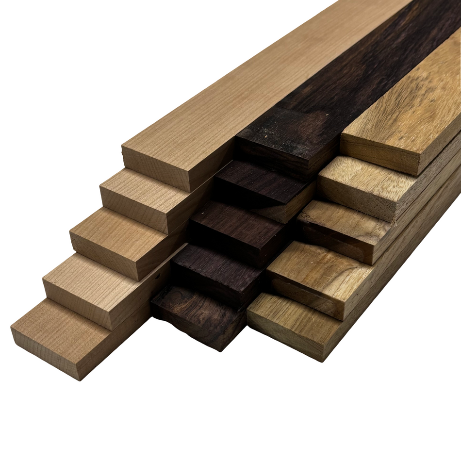 DIY Cutting Board Maker Kit | Cherry + Indian Rosewood + Acacia (15 Pieces)