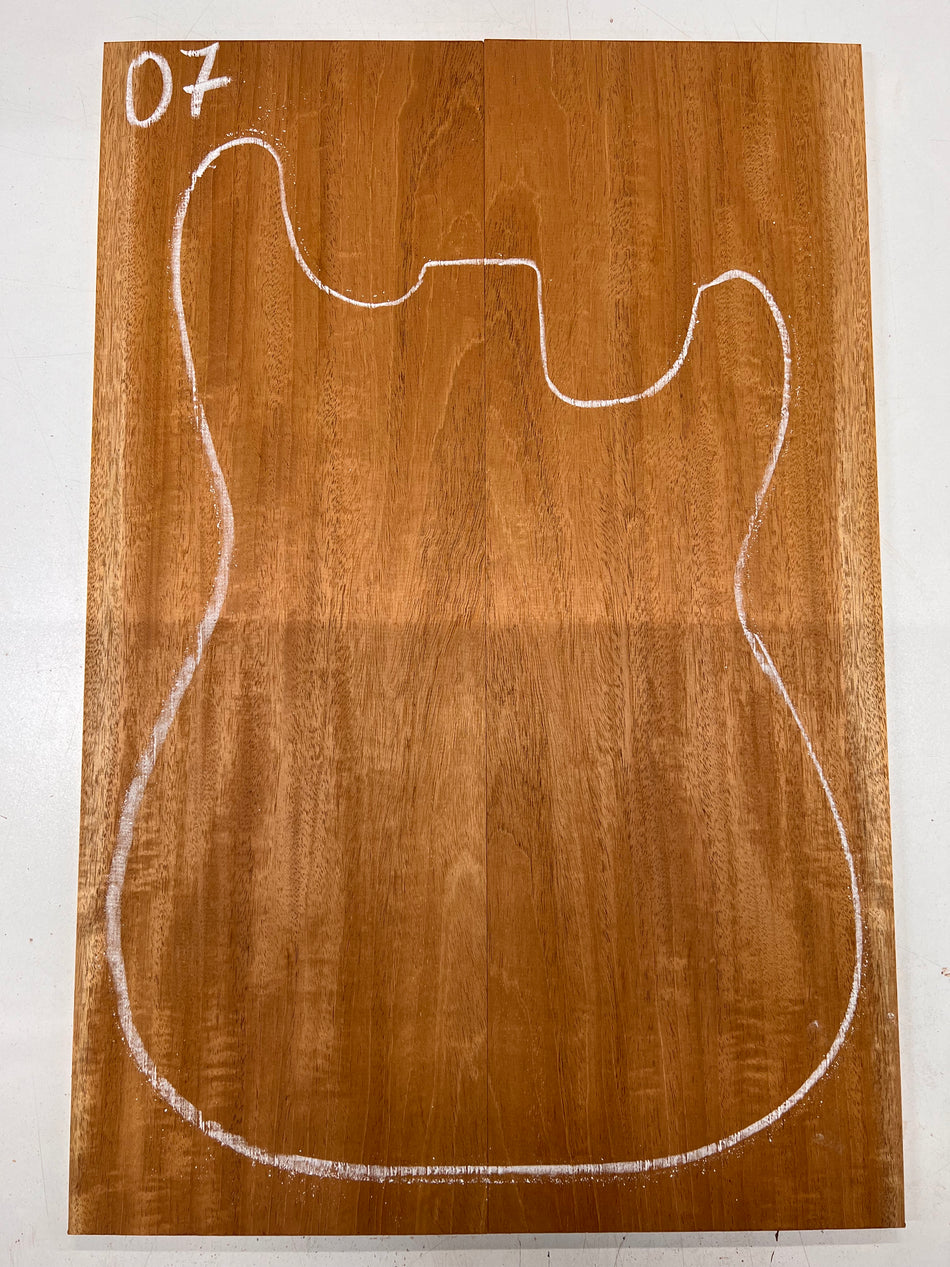 Beautiful Flame Honduran Mahogany Guitar Drop Tops 21" x 7" x 1/4" #07 - Exotic Wood Zone - Buy online Across USA 