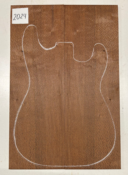 Leopardwood Guitar Drop Top - 21-1/4" x 7-1/8" x 3/8" #2024 Exotic Wood Zone 