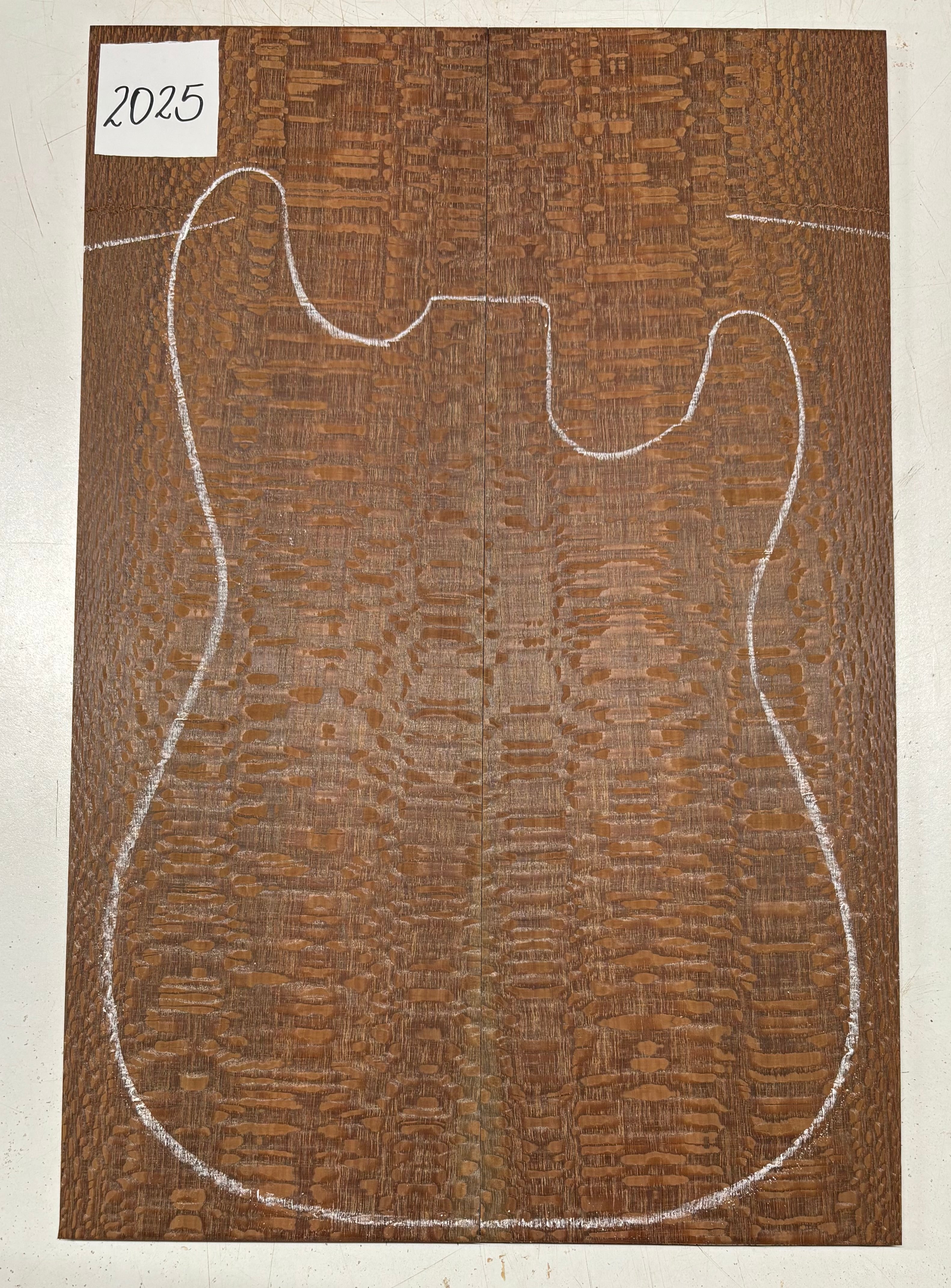 Leopardwood Guitar Drop Top - 21-1/4" x 7-1/8" x 3/8" #2025 Exotic Wood Zone 
