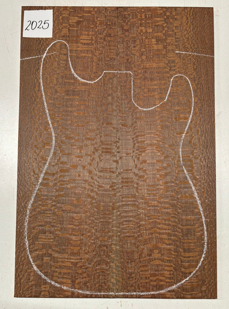 Leopardwood Guitar Drop Top - 21-1/4" x 7-1/8" x 3/8" #2025 Exotic Wood Zone 