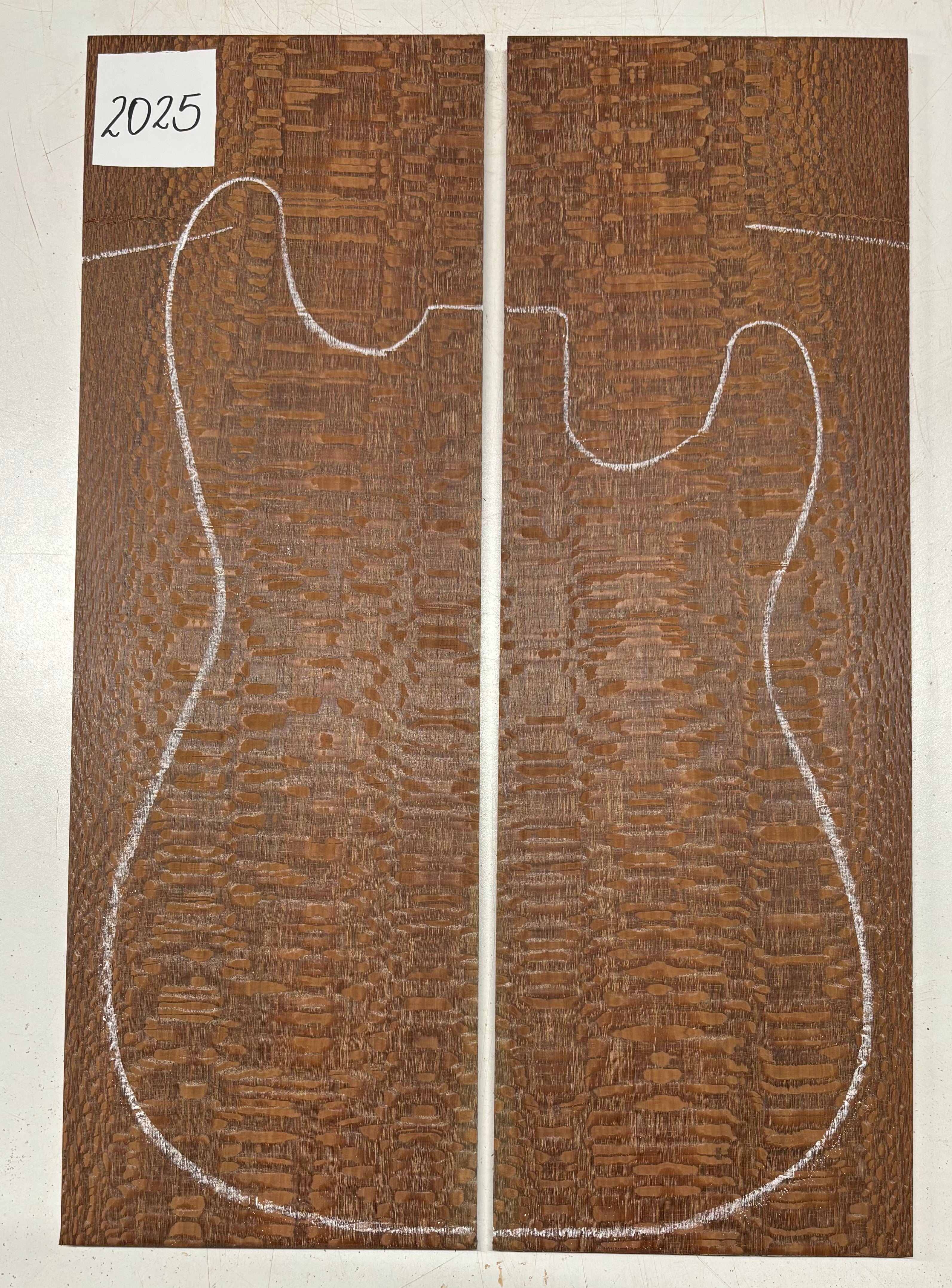 Leopardwood Guitar Drop Top - 21-1/4" x 7-1/8" x 3/8" #2025 Exotic Wood Zone 