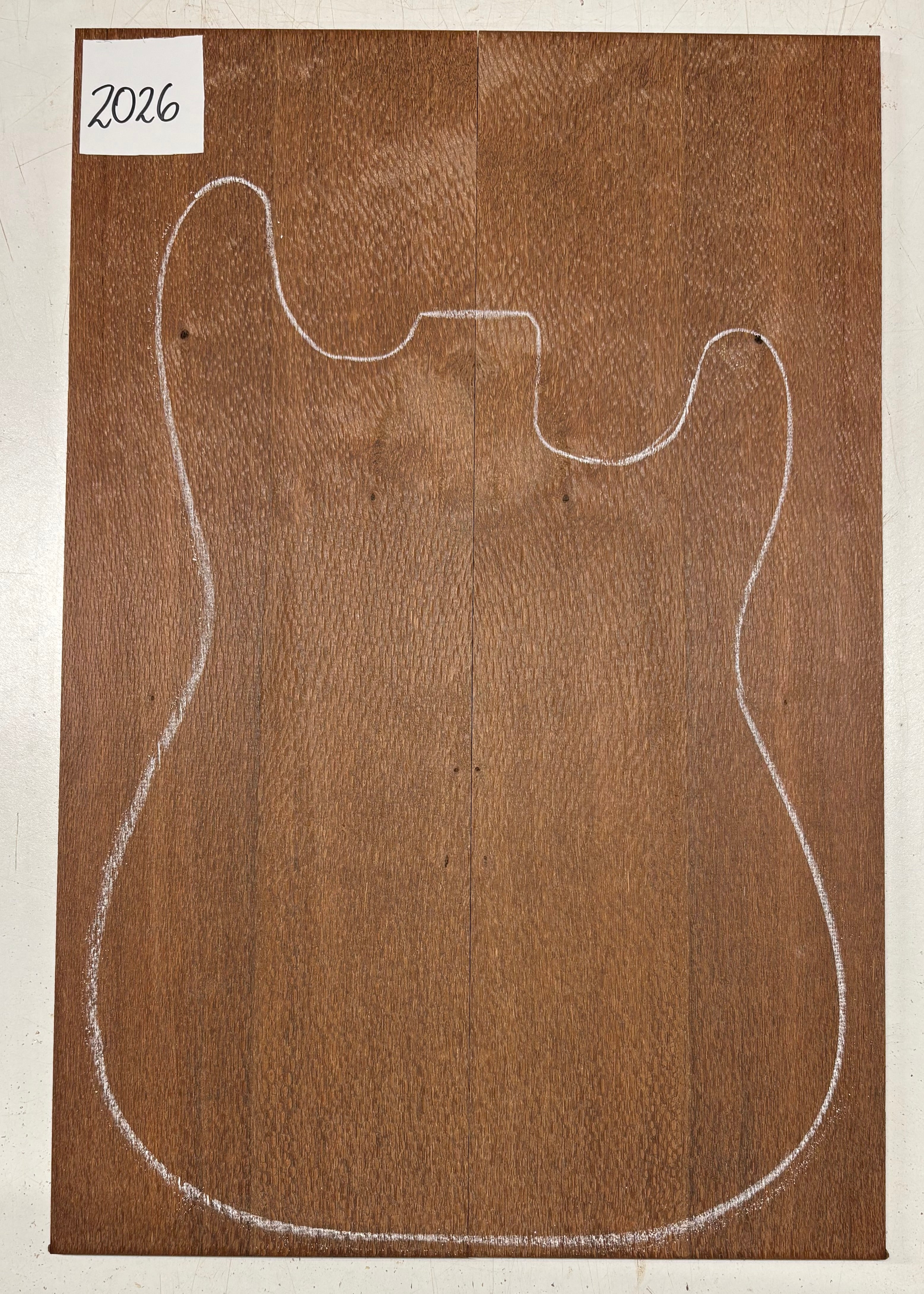 Leopardwood Guitar Drop Top - 21-1/4" x 7-1/8" x 3/8" #2026 Exotic Wood Zone 