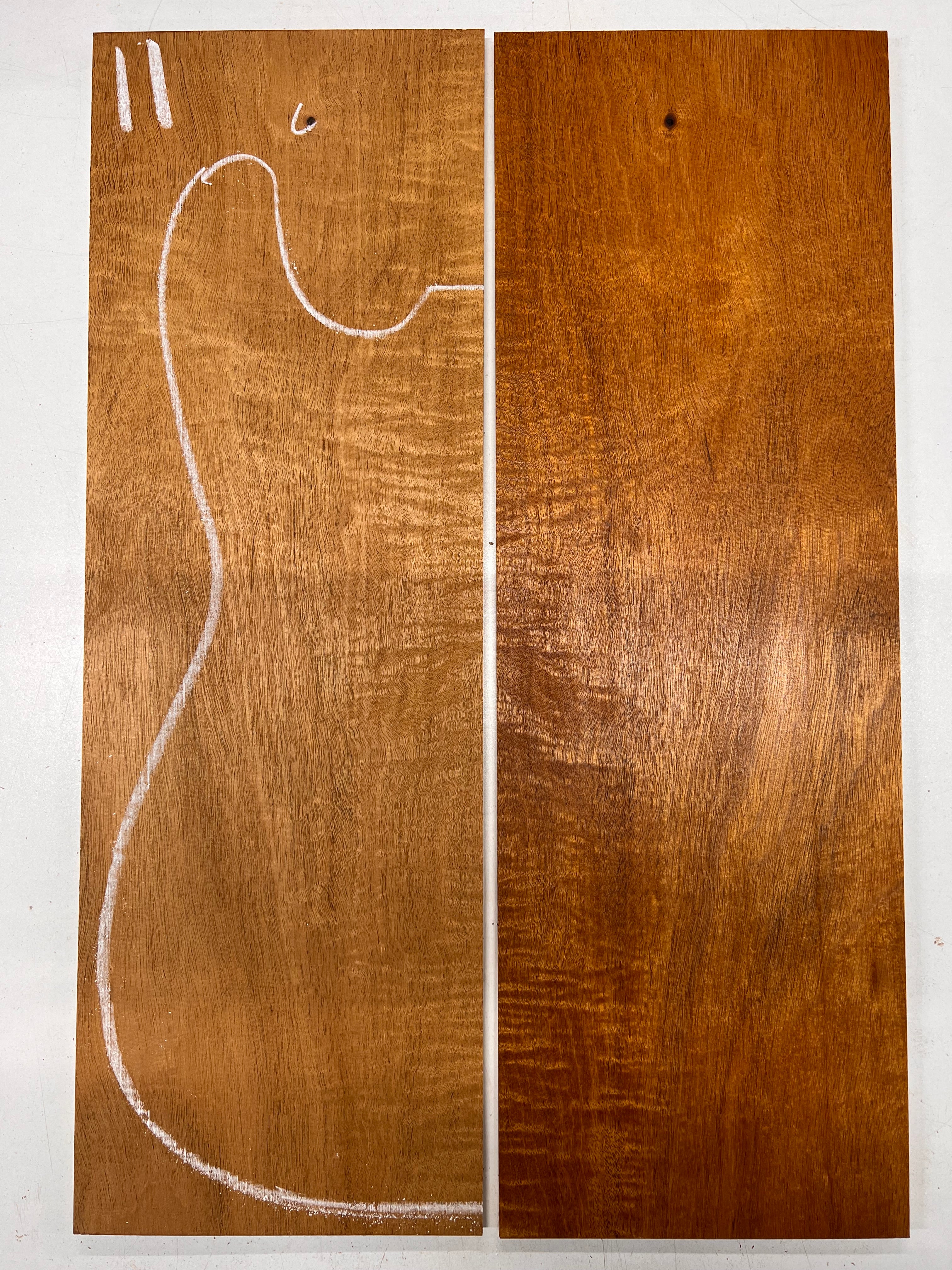 Beautiful Flame Honduran Mahogany Guitar Drop Tops 21" x 7" x 1/4" #11 - Exotic Wood Zone - Buy online Across USA 