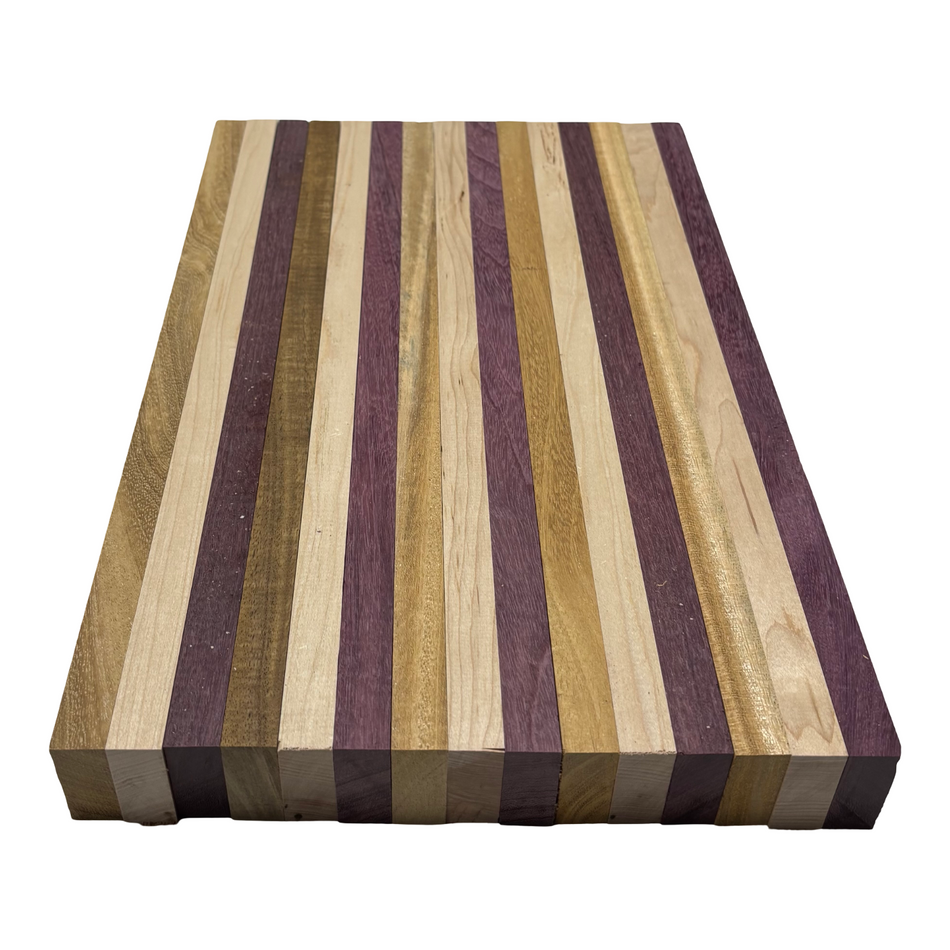 DIY Cutting Board Maker Kit | Acacia + Hard Maple + Purpleheart (15 Pieces)
