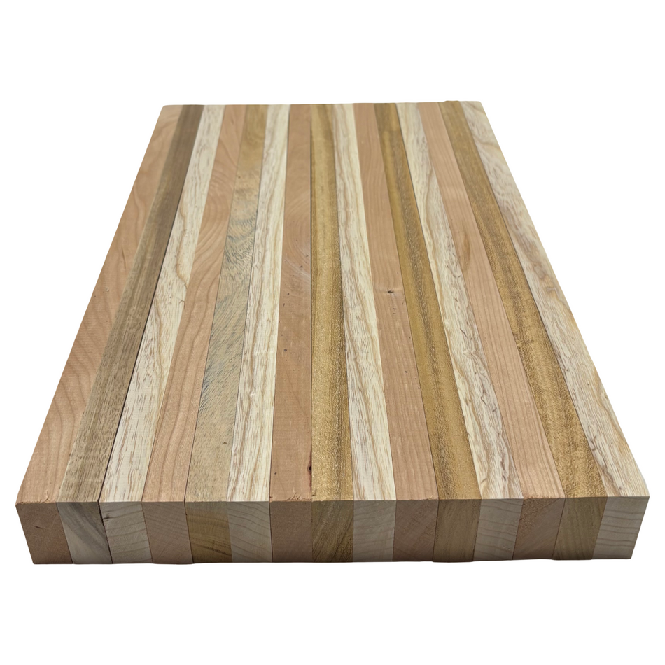 DIY Cutting Board Maker Kit | Cherry + White Ash + Acacia (15 Pieces)